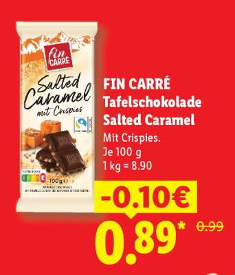 FIN CARRÉ Tafelschokolade Salted Caramel