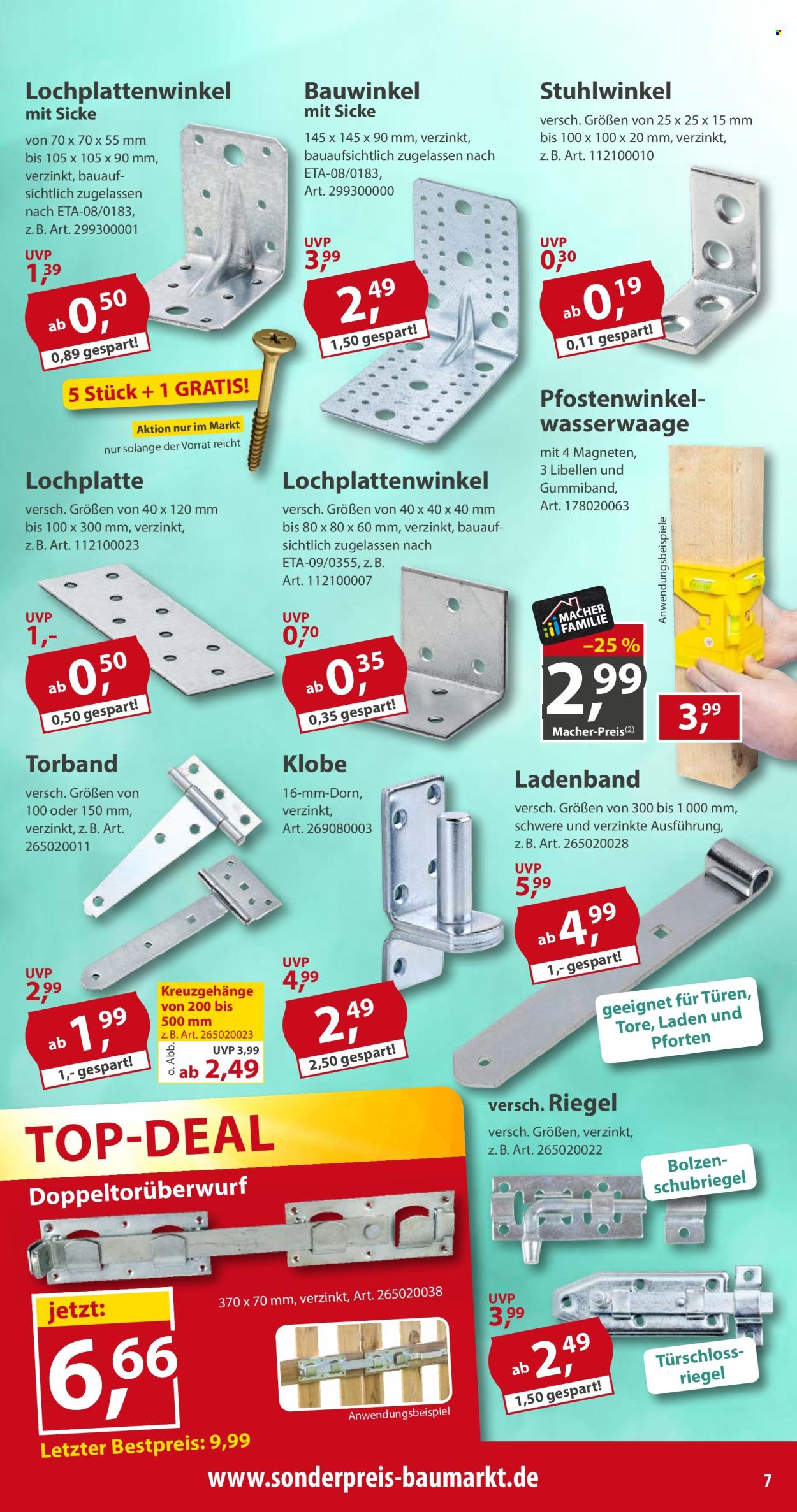 Sonderpreis-Baumarkt Prospekte  - 15.8.2026 - 21.8.2026. Seite 7