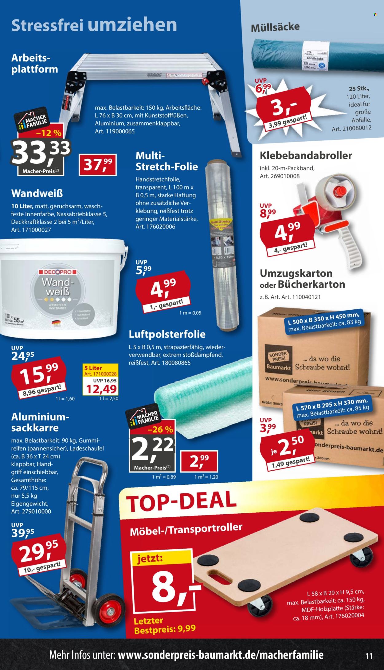 Sonderpreis-Baumarkt Prospekte  - 15.8.2026 - 21.8.2026. Seite 11