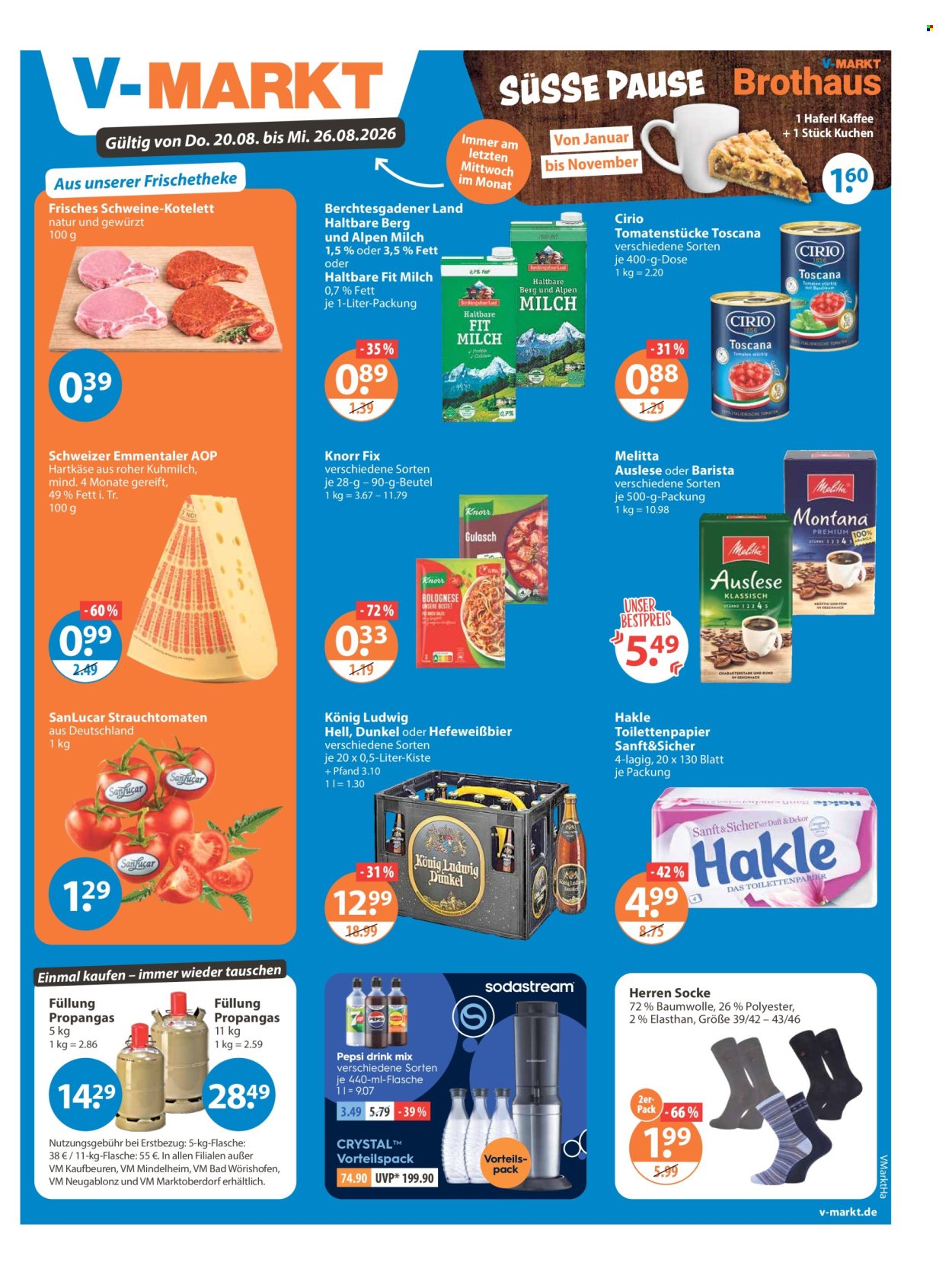V-Markt Prospekte  - 20.8.2026 - 26.8.2026. Seite 1