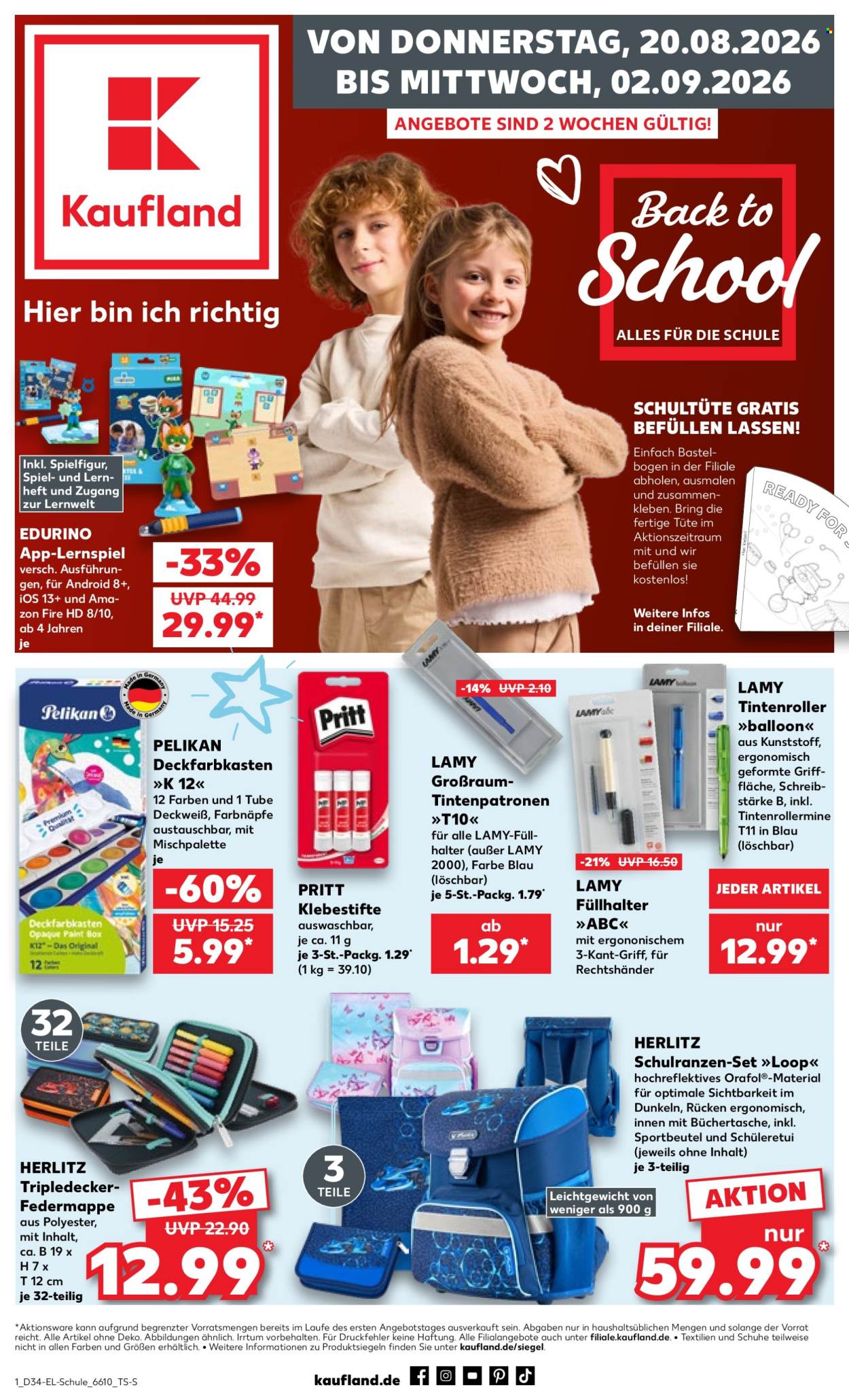 Kaufland Prospekte  - 20.8.2026 - 2.9.2026. Seite 1