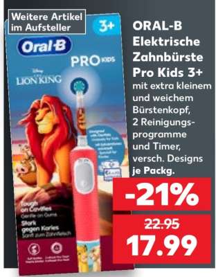 ORAL-B Elektrische Zahnbürste Pro Kids 3+
