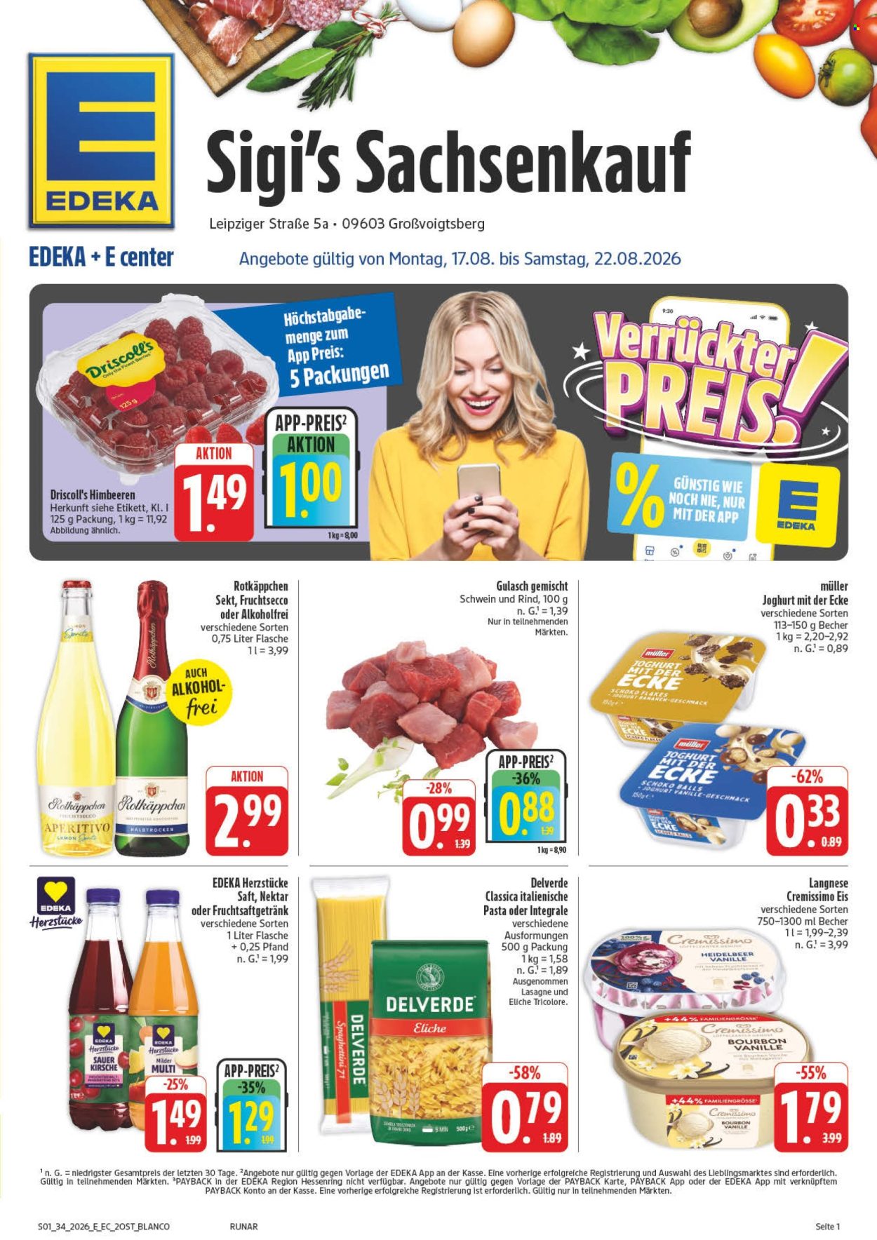 Edeka Prospekte  - 17.8.2026 - 22.8.2026. Seite 1