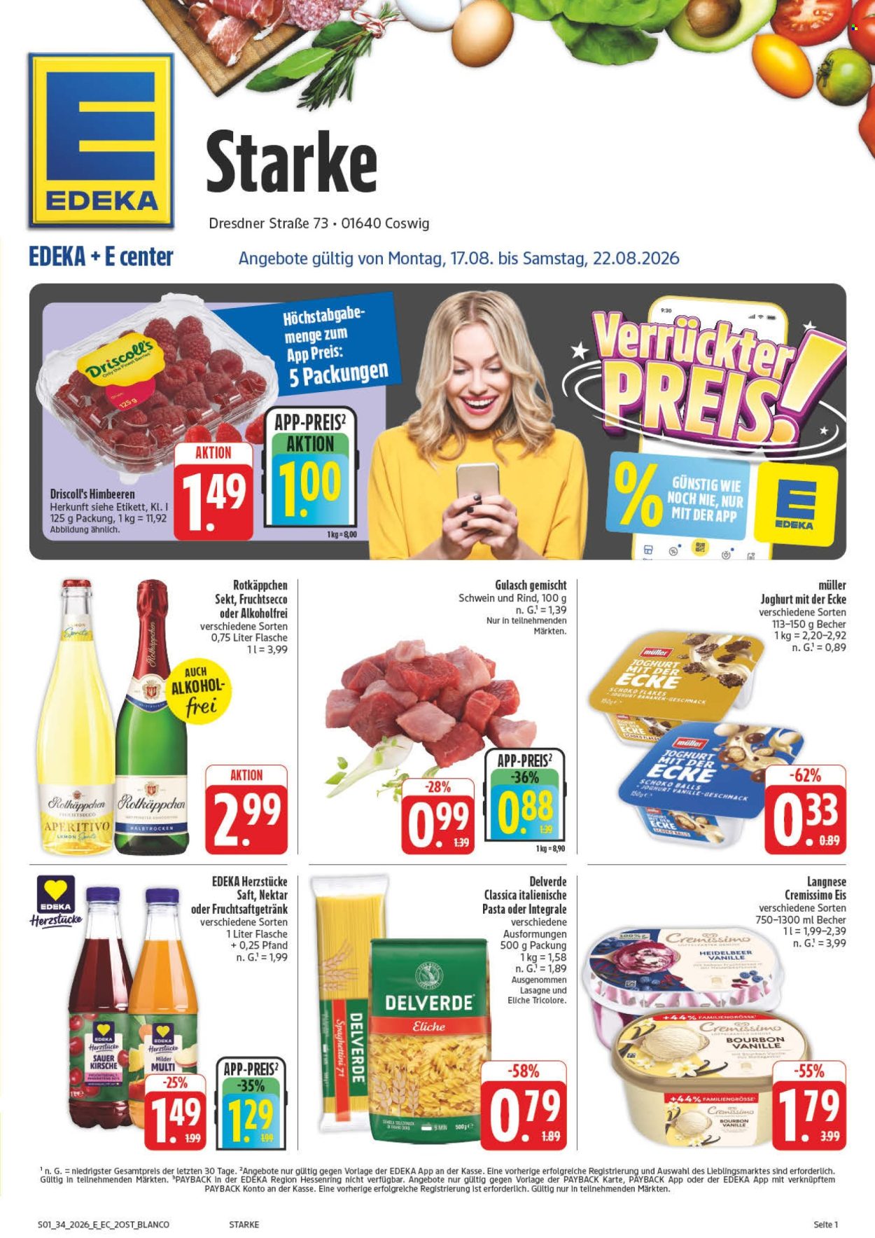 Edeka Prospekte  - 17.8.2026 - 22.8.2026. Seite 1