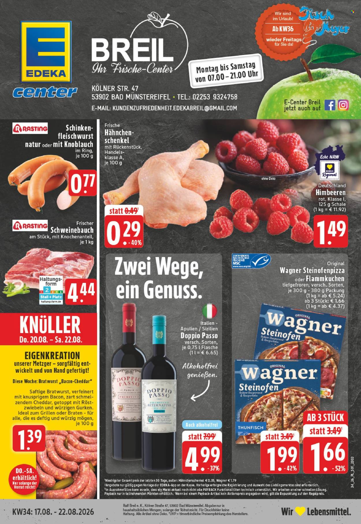 E center Prospekte  - 17.8.2026 - 22.8.2026. Seite 1