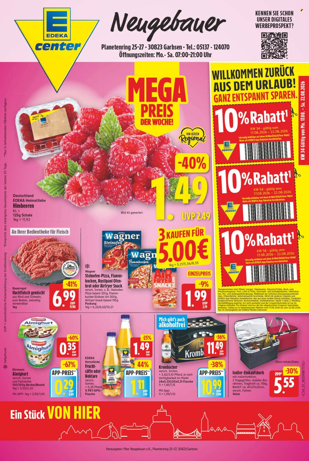 E center Prospekte  - 17.8.2026 - 22.8.2026. Seite 1
