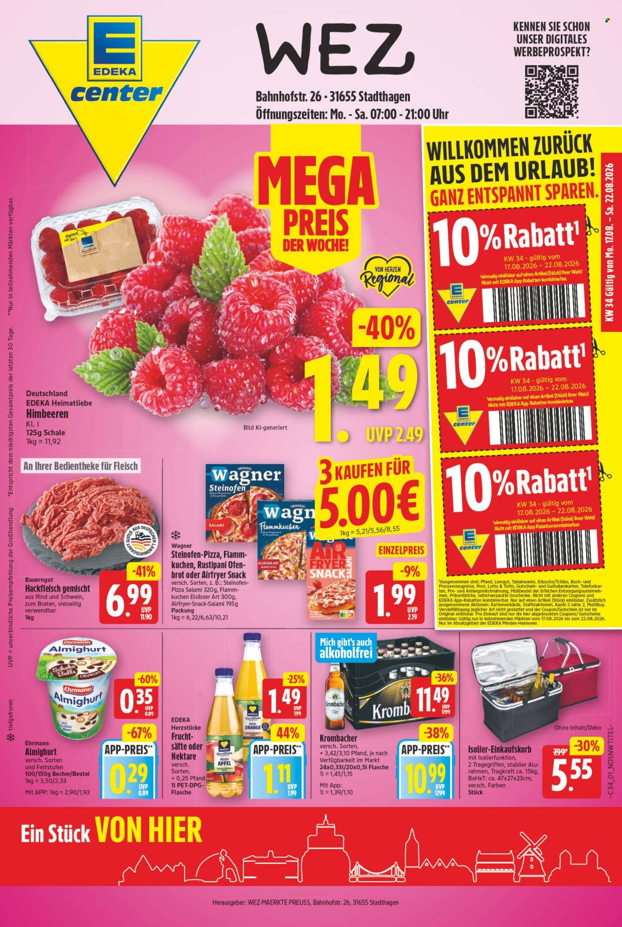 E center Prospekte  - 17.8.2026 - 22.8.2026. Seite 1