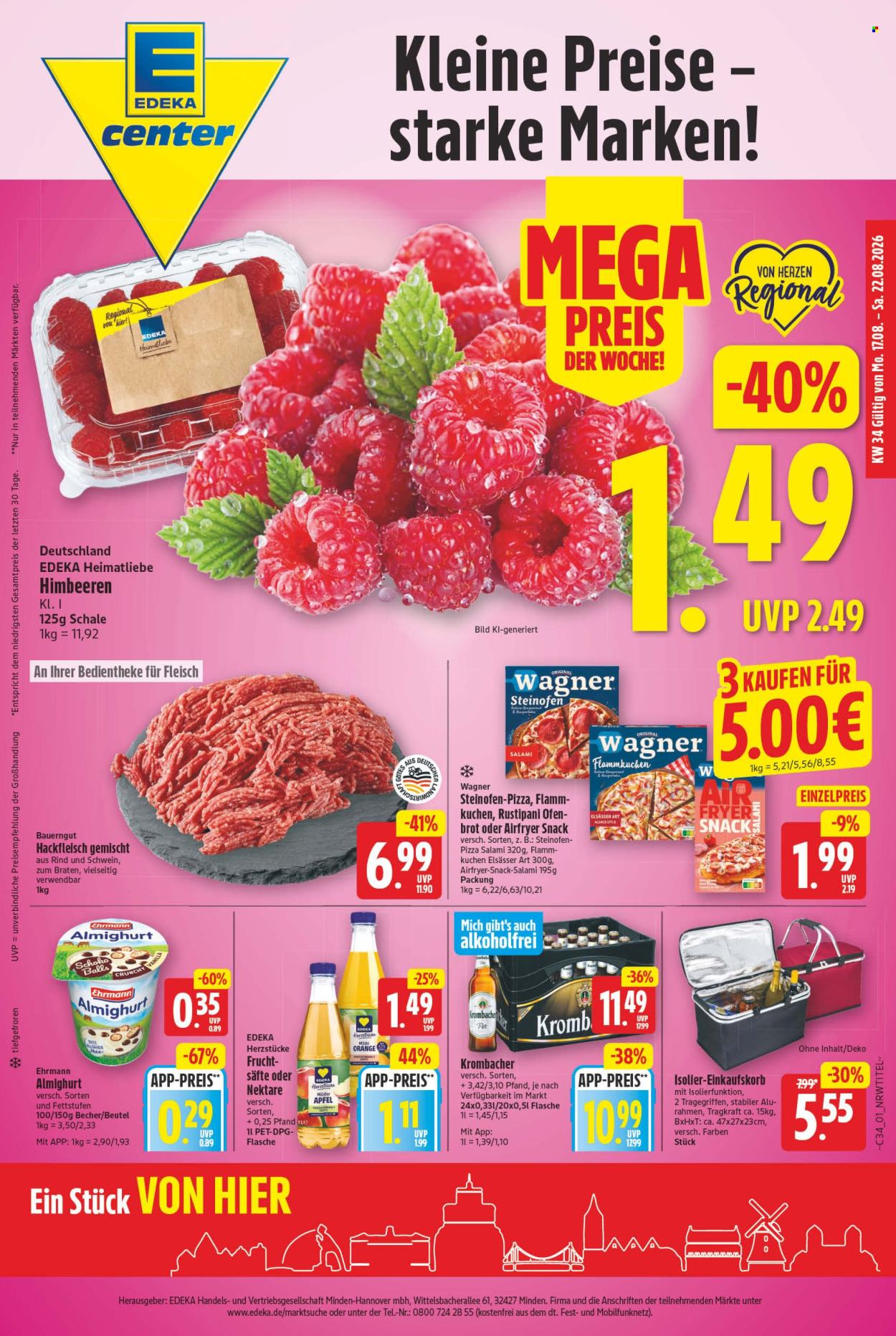 E center Prospekte  - 17.8.2026 - 22.8.2026. Seite 1