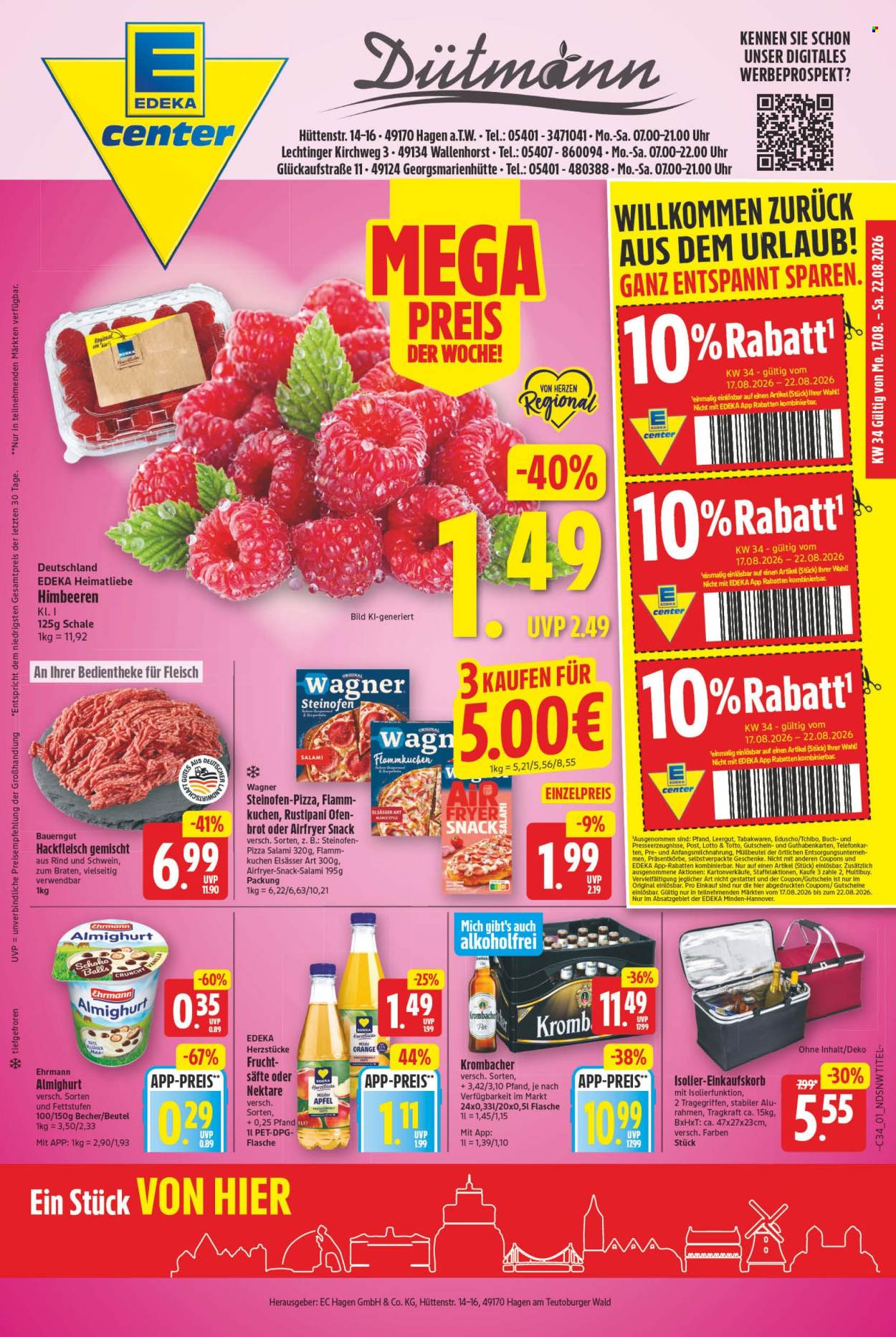 E center Prospekte  - 17.8.2026 - 22.8.2026. Seite 1