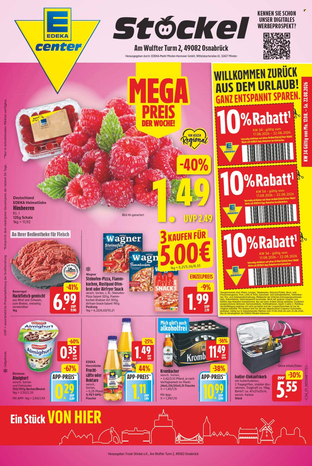 E center Prospekte  - 17.8.2026 - 22.8.2026. Seite 1