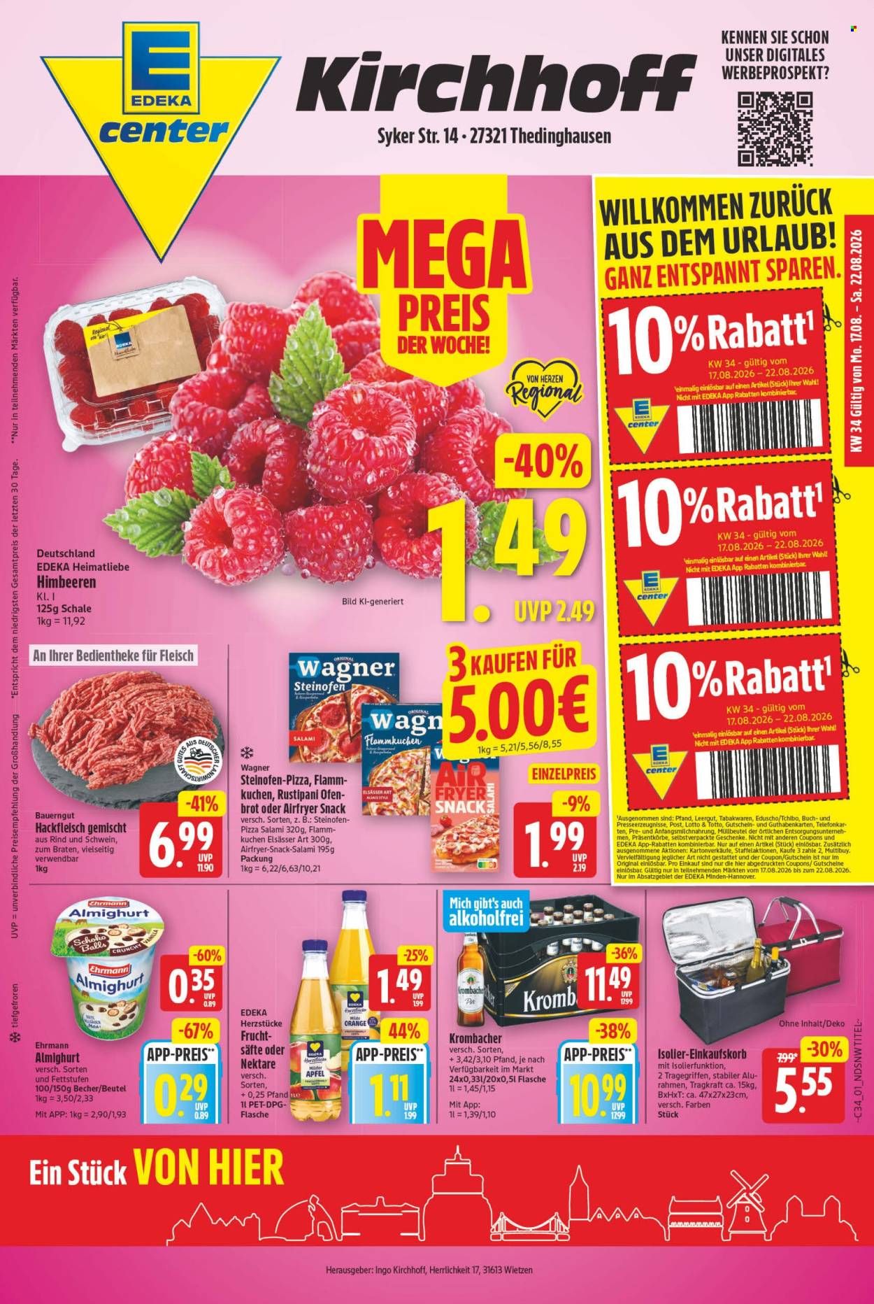 E center Prospekte  - 17.8.2026 - 22.8.2026. Seite 1