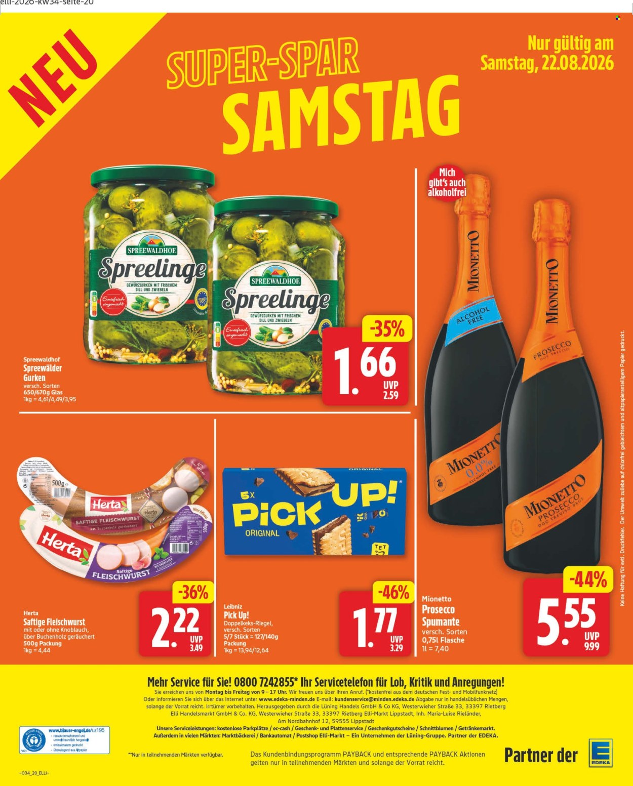 Edeka Prospekte  - 17.8.2026 - 22.8.2026. Seite 20