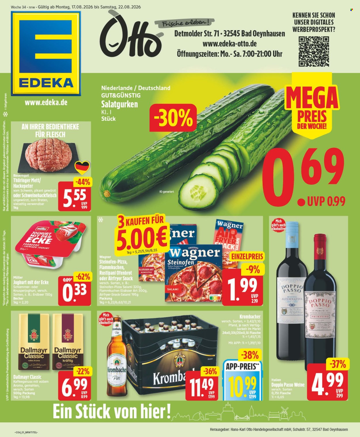 Edeka Prospekte  - 17.8.2026 - 22.8.2026. Seite 1