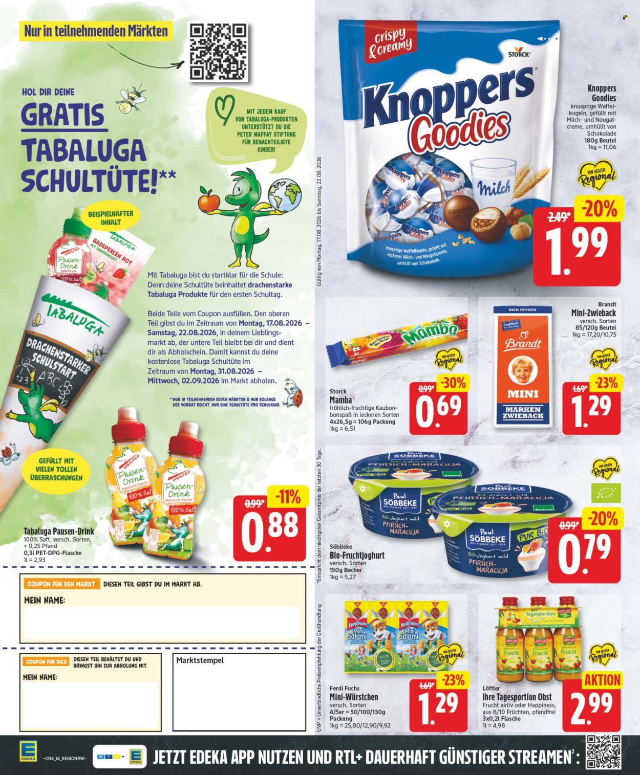 Edeka Prospekte  - 17.8.2026 - 22.8.2026. Seite 14