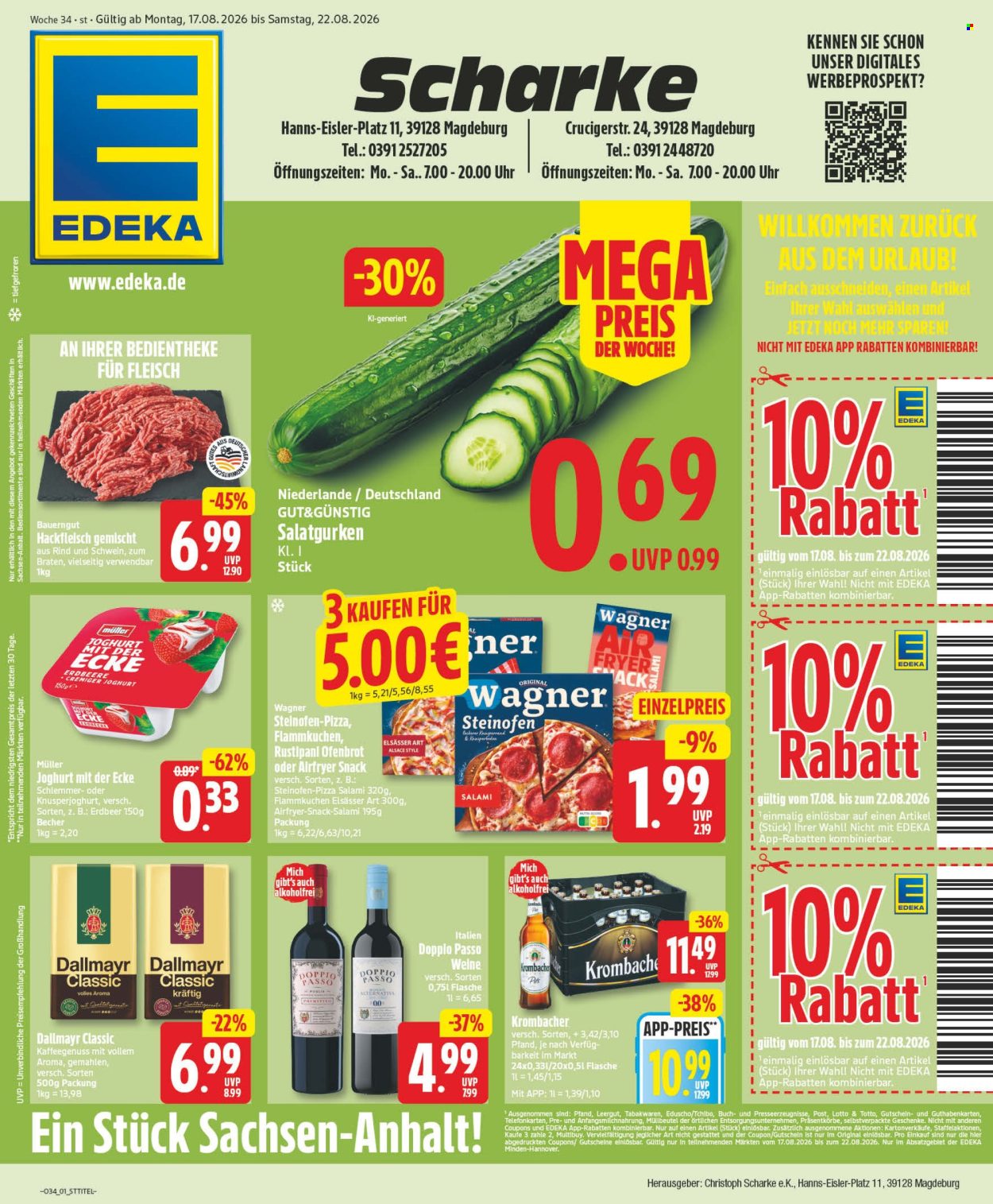 Edeka Prospekte  - 17.8.2026 - 22.8.2026. Seite 1