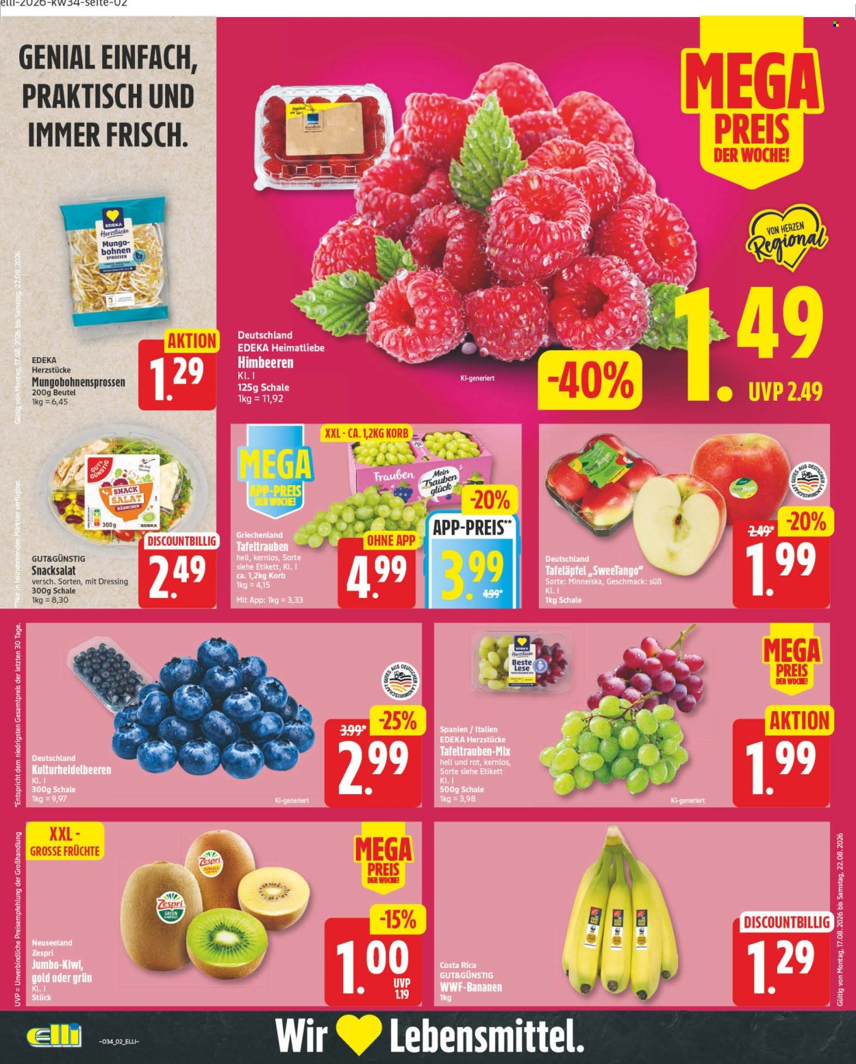Edeka Prospekte  - 17.8.2026 - 22.8.2026. Seite 2