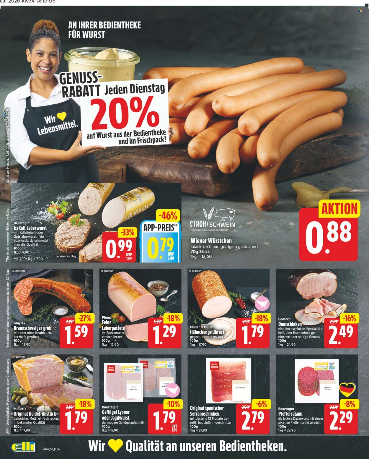 Edeka Prospekte  - 17.8.2026 - 22.8.2026. Seite 6