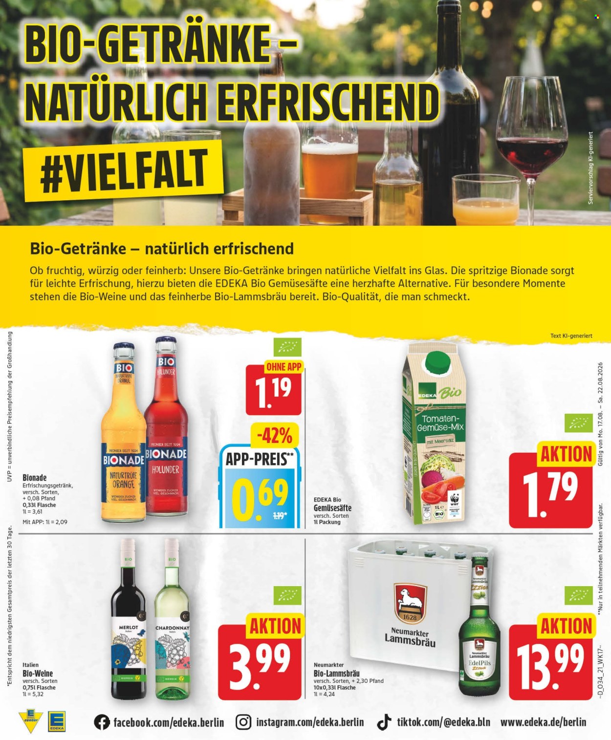 Edeka Prospekte  - 17.8.2026 - 22.8.2026. Seite 21