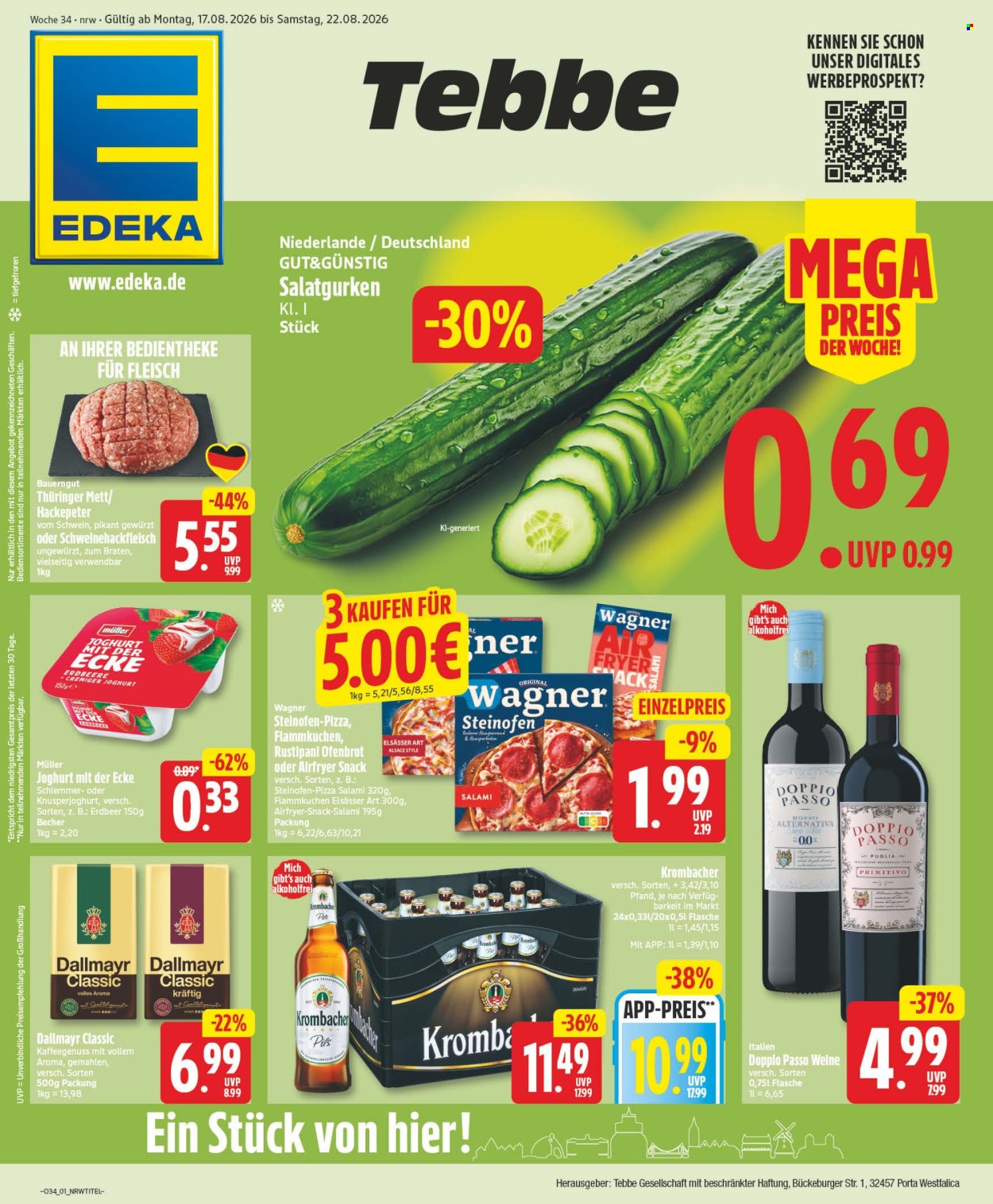 Edeka Prospekte  - 17.8.2026 - 22.8.2026. Seite 1
