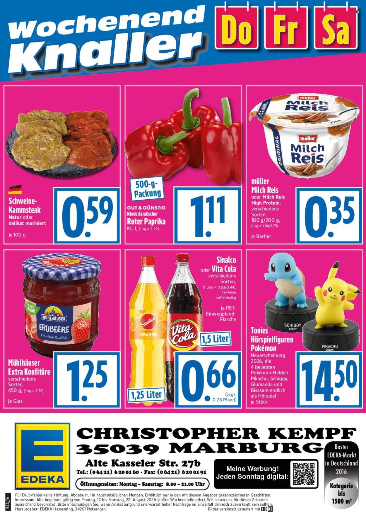 Edeka Prospekte  - 17.8.2026 - 22.8.2026. Seite 16