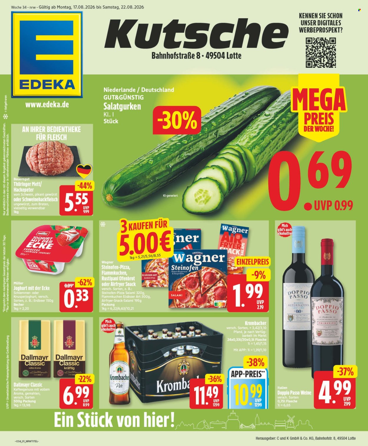 Edeka Prospekte  - 17.8.2026 - 22.8.2026. Seite 1