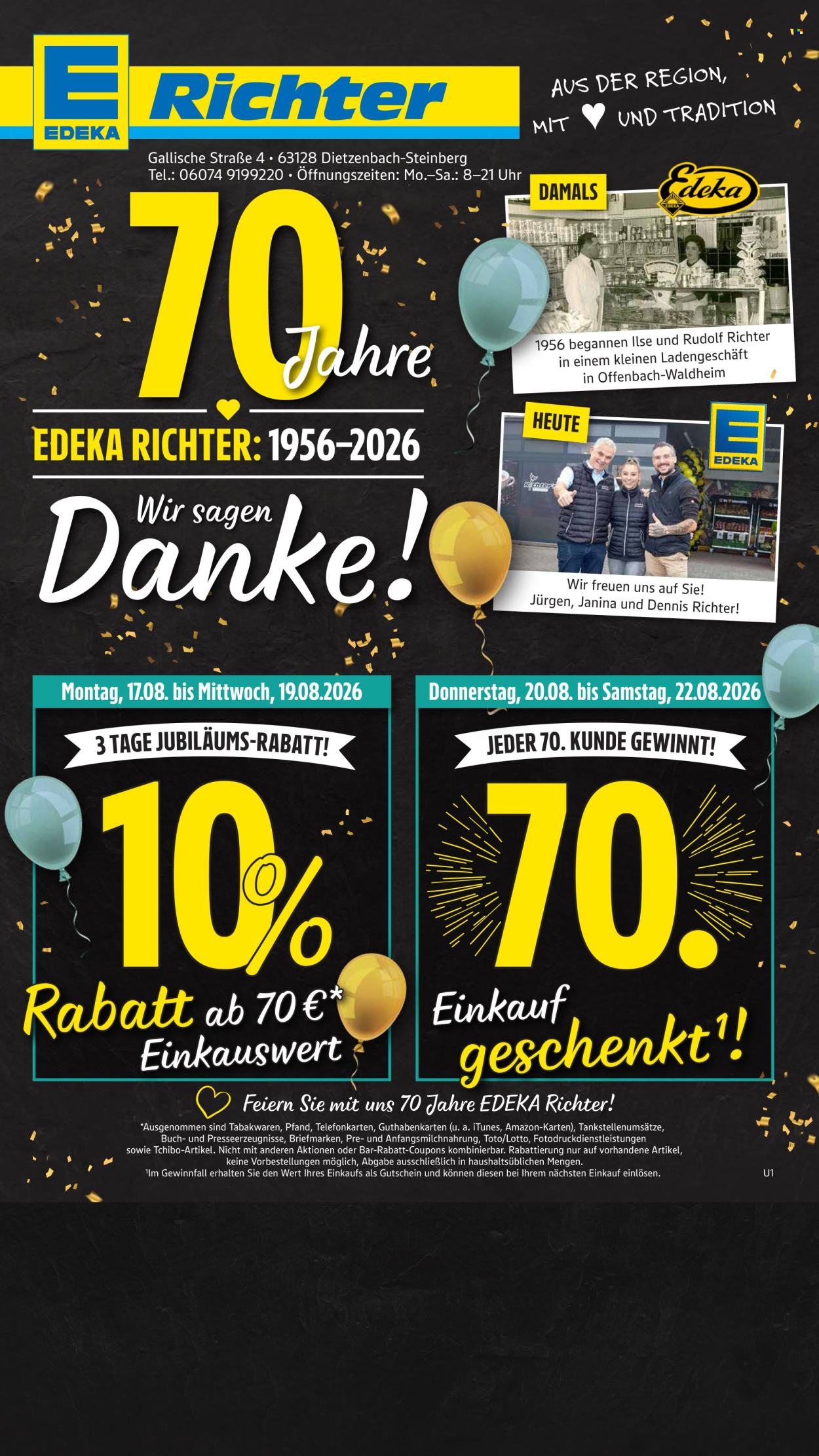 Edeka Prospekte  - 17.8.2026 - 22.8.2026. Seite 1