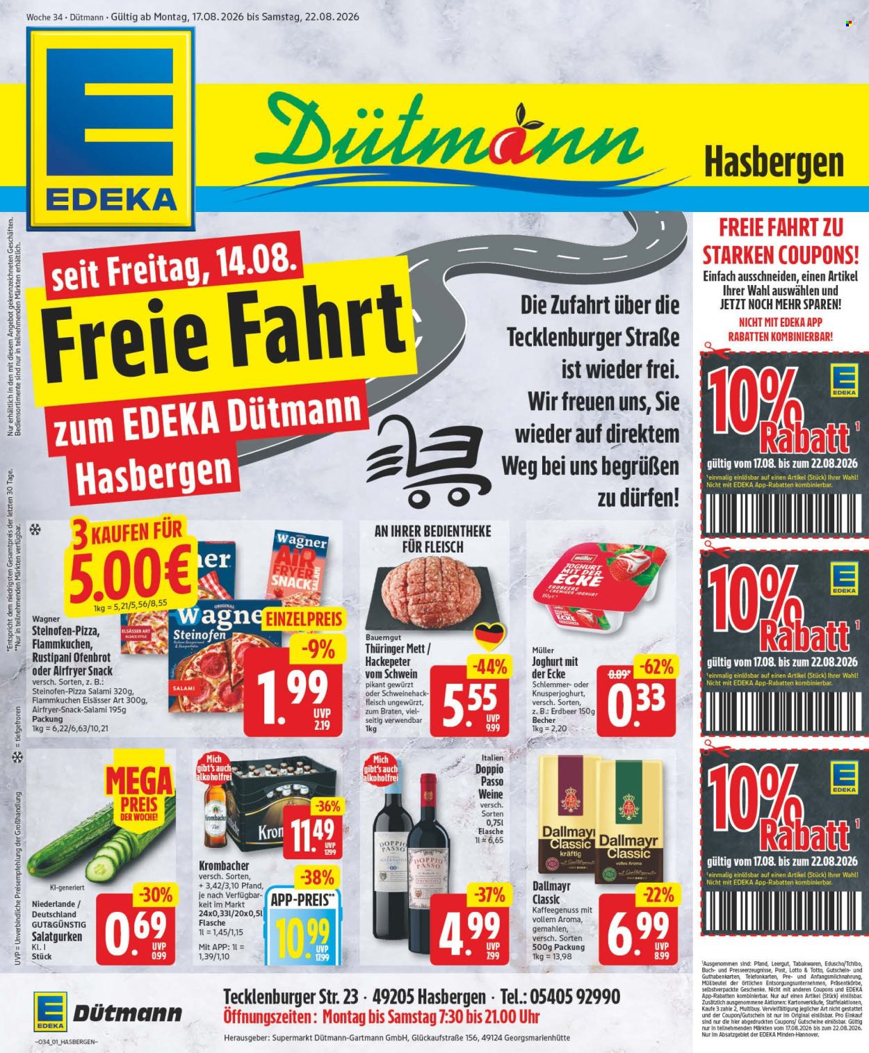 Edeka Prospekte  - 17.8.2026 - 22.8.2026. Seite 1