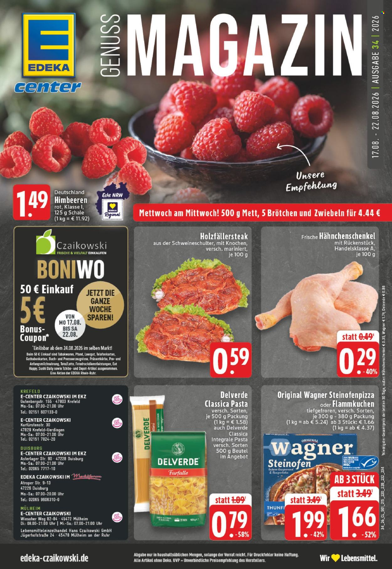 E center Prospekte  - 17.8.2026 - 22.8.2026. Seite 1