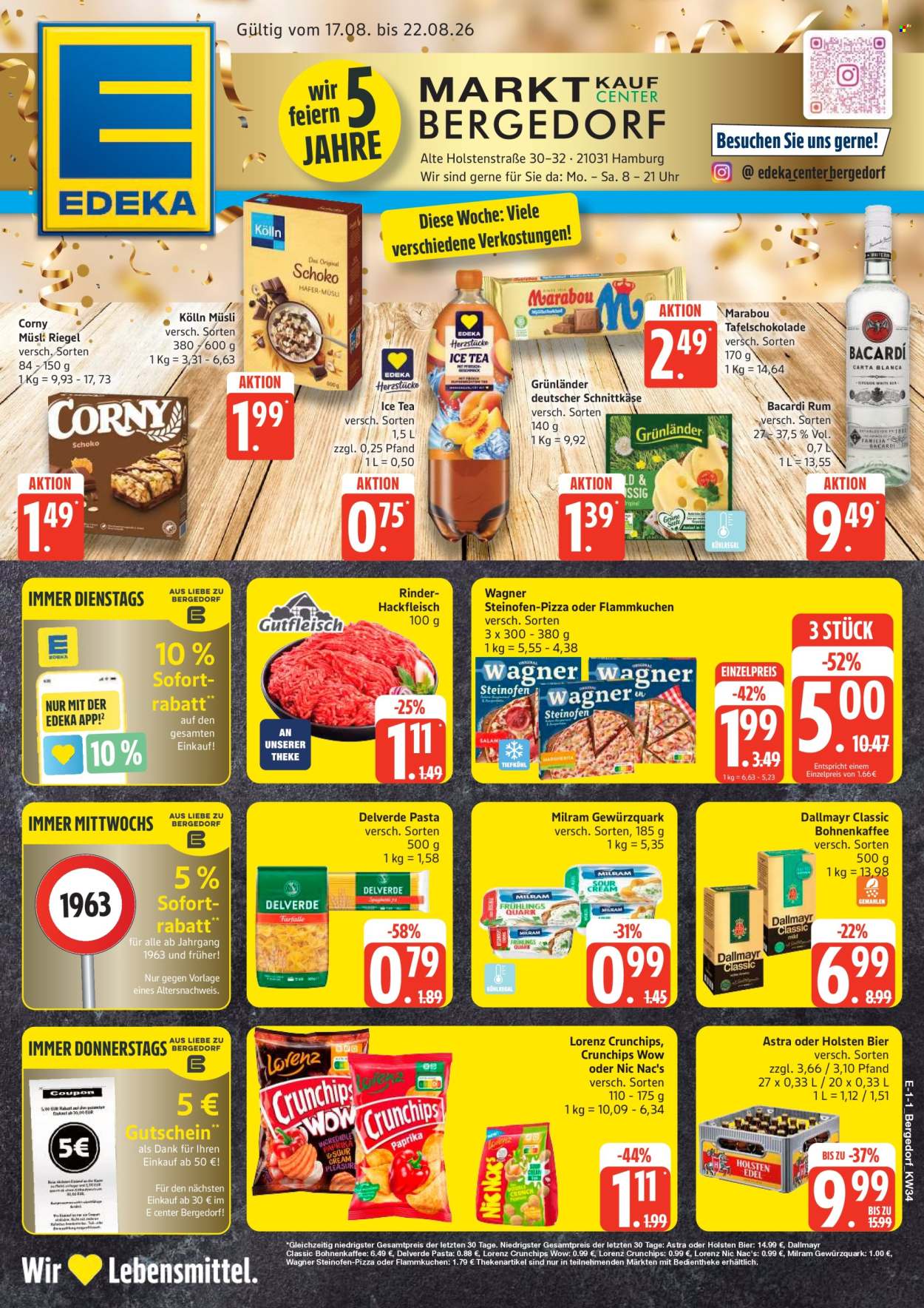 E center Prospekte  - 17.8.2026 - 22.8.2026. Seite 1