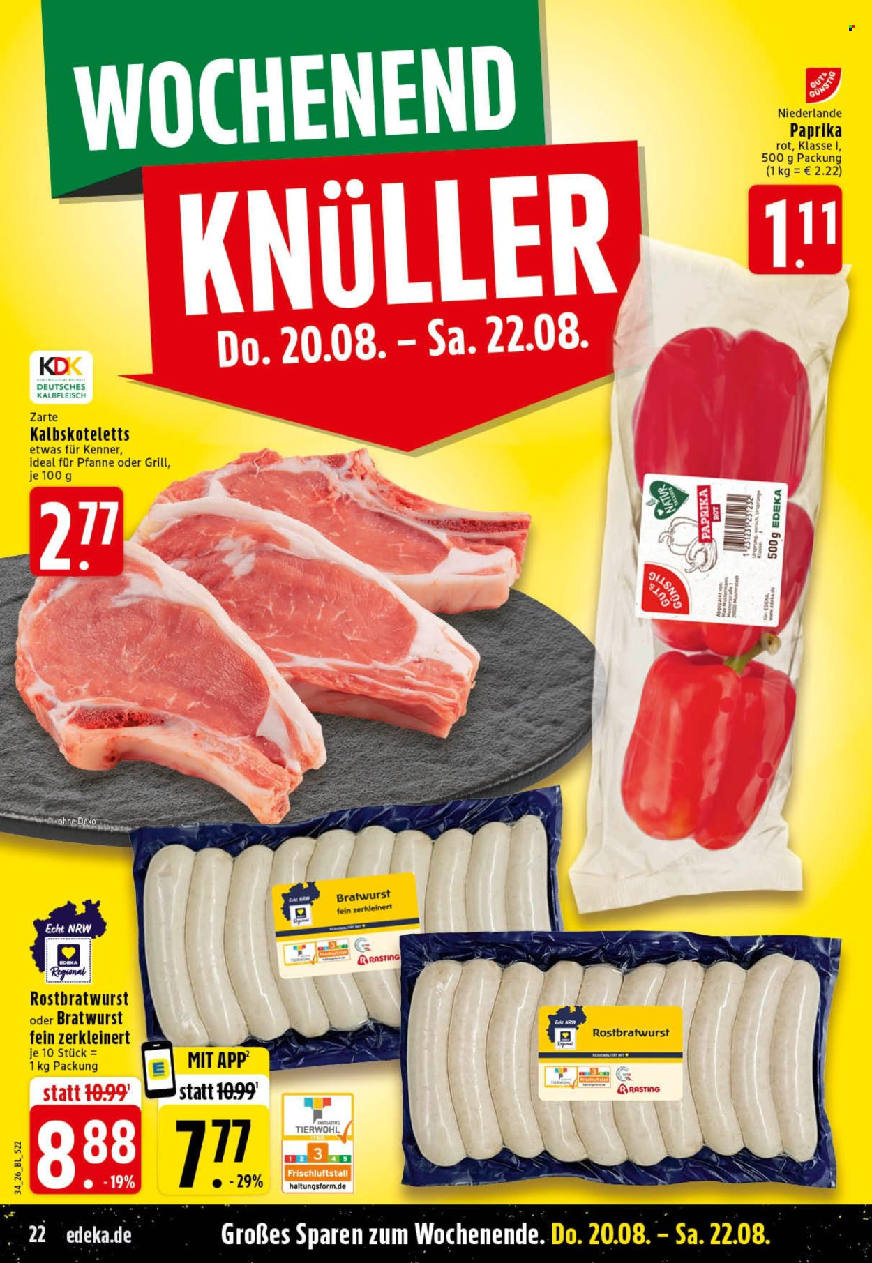 Edeka Prospekte  - 17.8.2026 - 22.8.2026. Seite 22
