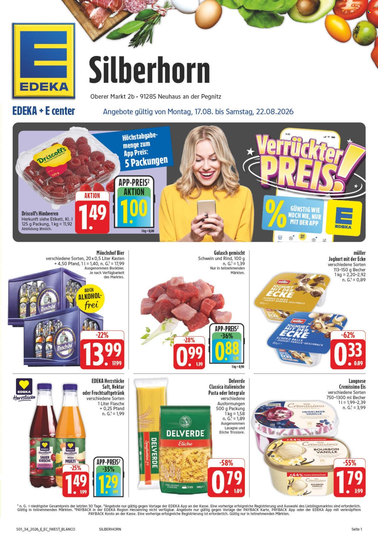Edeka Prospekte  - 17.8.2026 - 22.8.2026. Seite 1