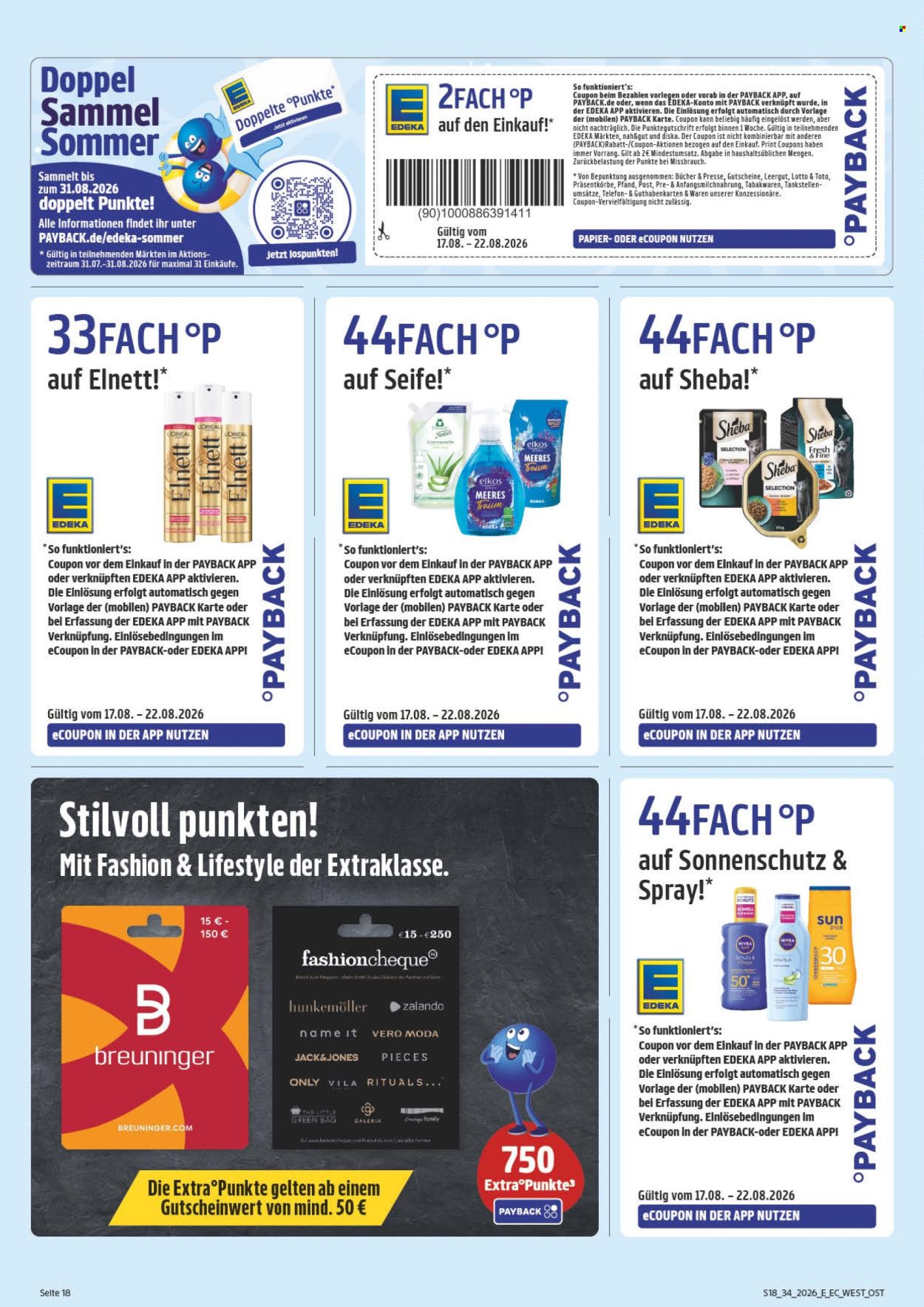 Edeka Prospekte  - 17.8.2026 - 22.8.2026. Seite 22