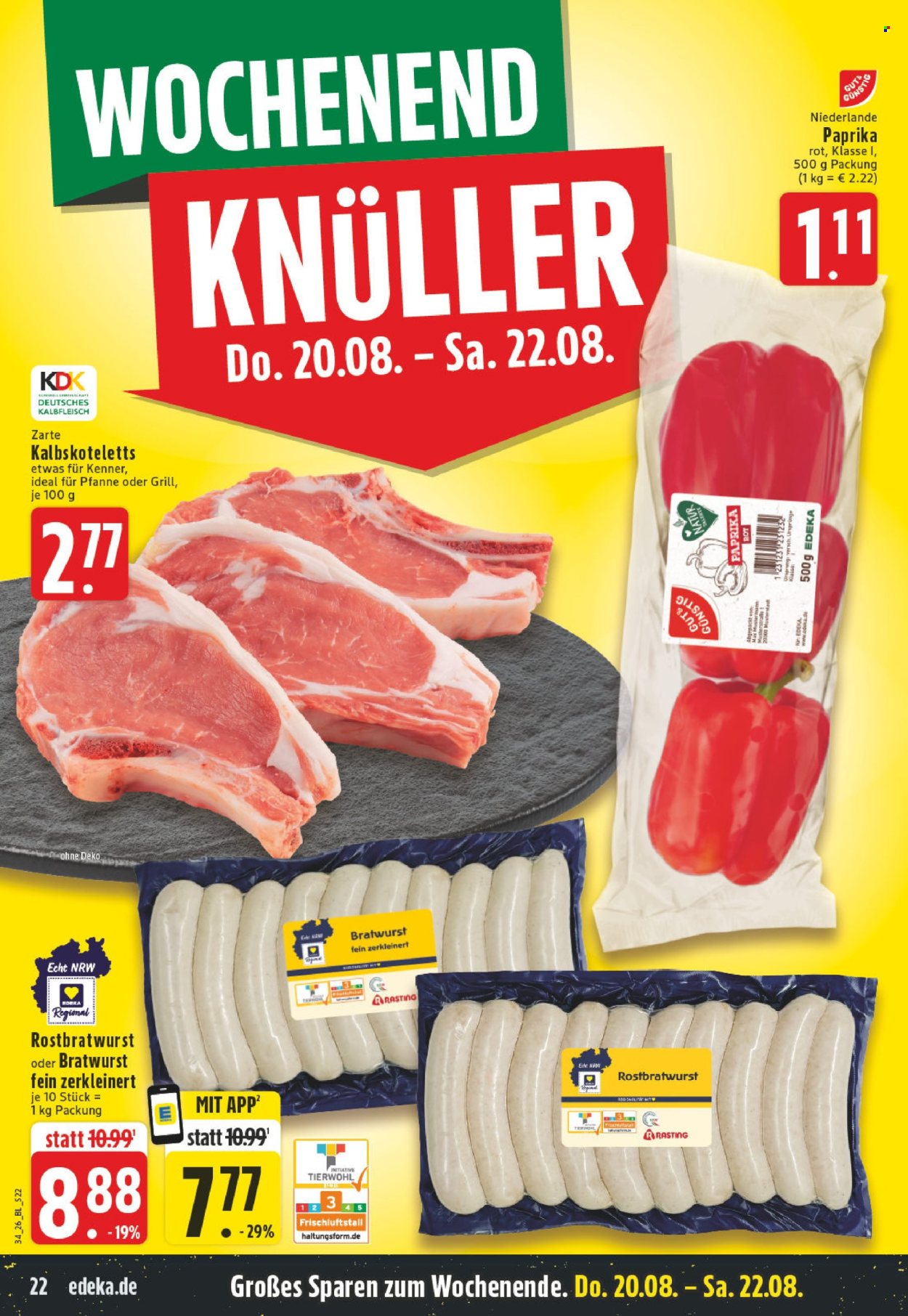 Edeka Prospekte  - 17.8.2026 - 22.8.2026. Seite 22