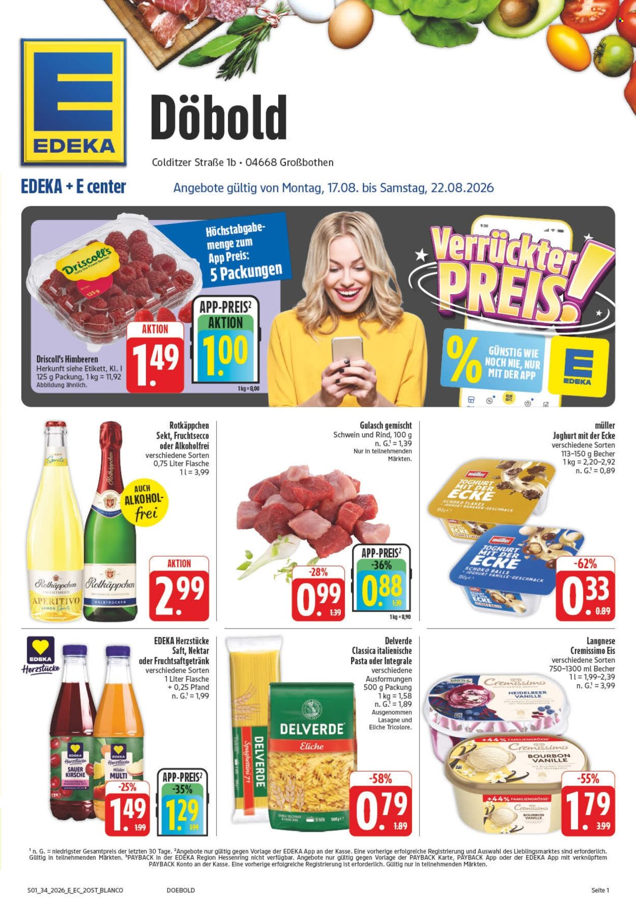 Edeka Prospekte  - 17.8.2026 - 22.8.2026. Seite 1