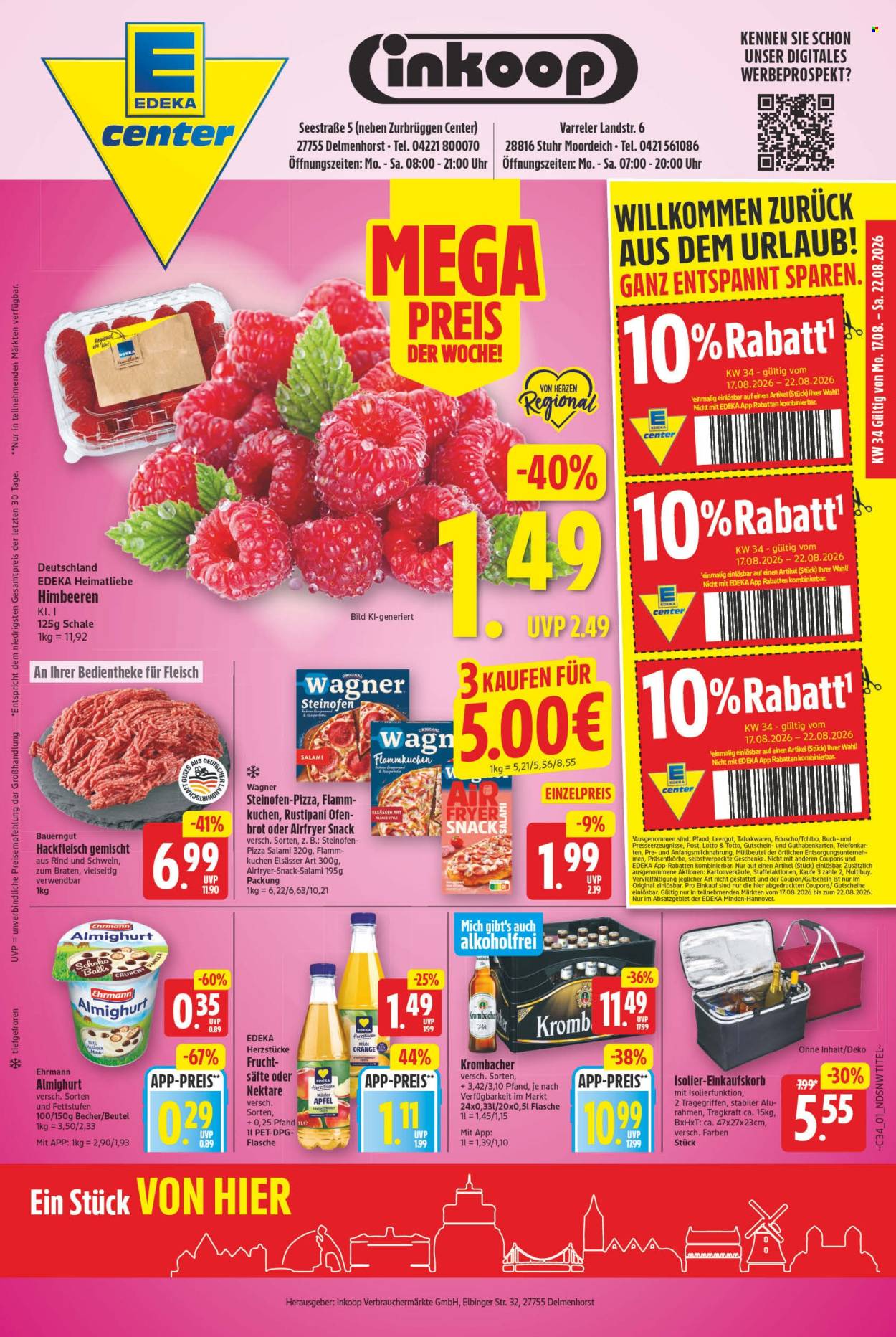 E center Prospekte  - 17.8.2026 - 22.8.2026. Seite 1