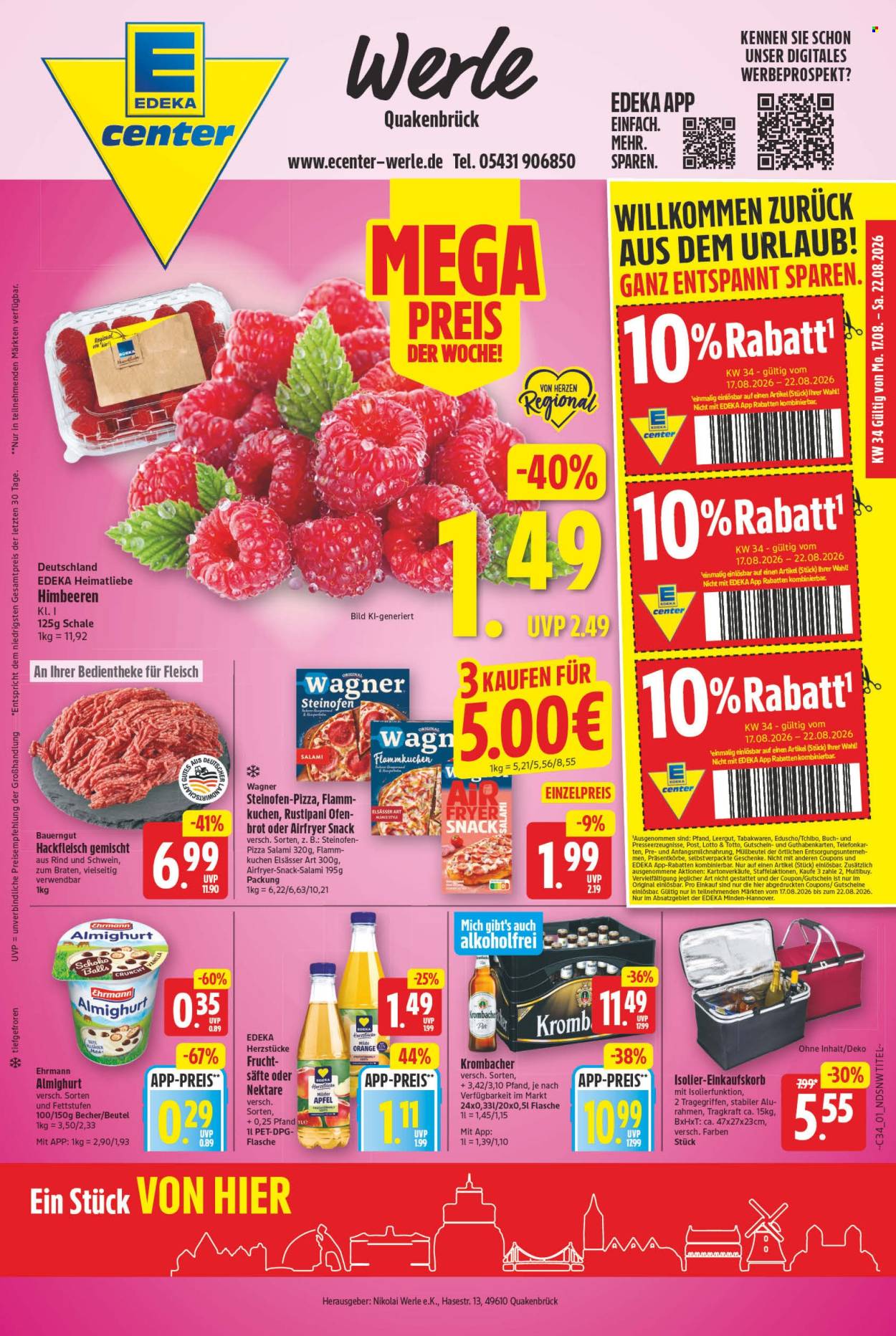 E center Prospekte  - 17.8.2026 - 22.8.2026. Seite 1