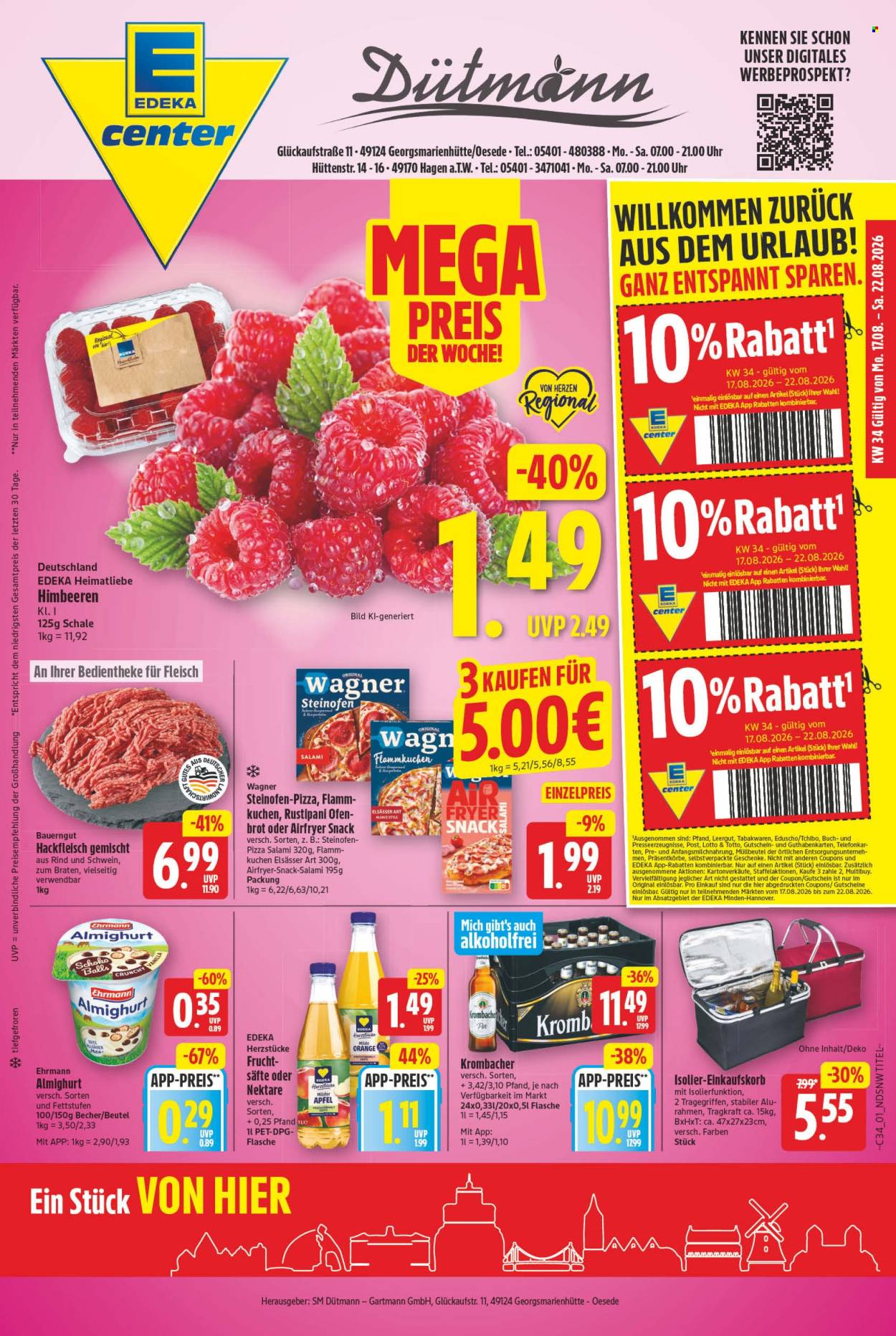 E center Prospekte  - 17.8.2026 - 22.8.2026. Seite 1