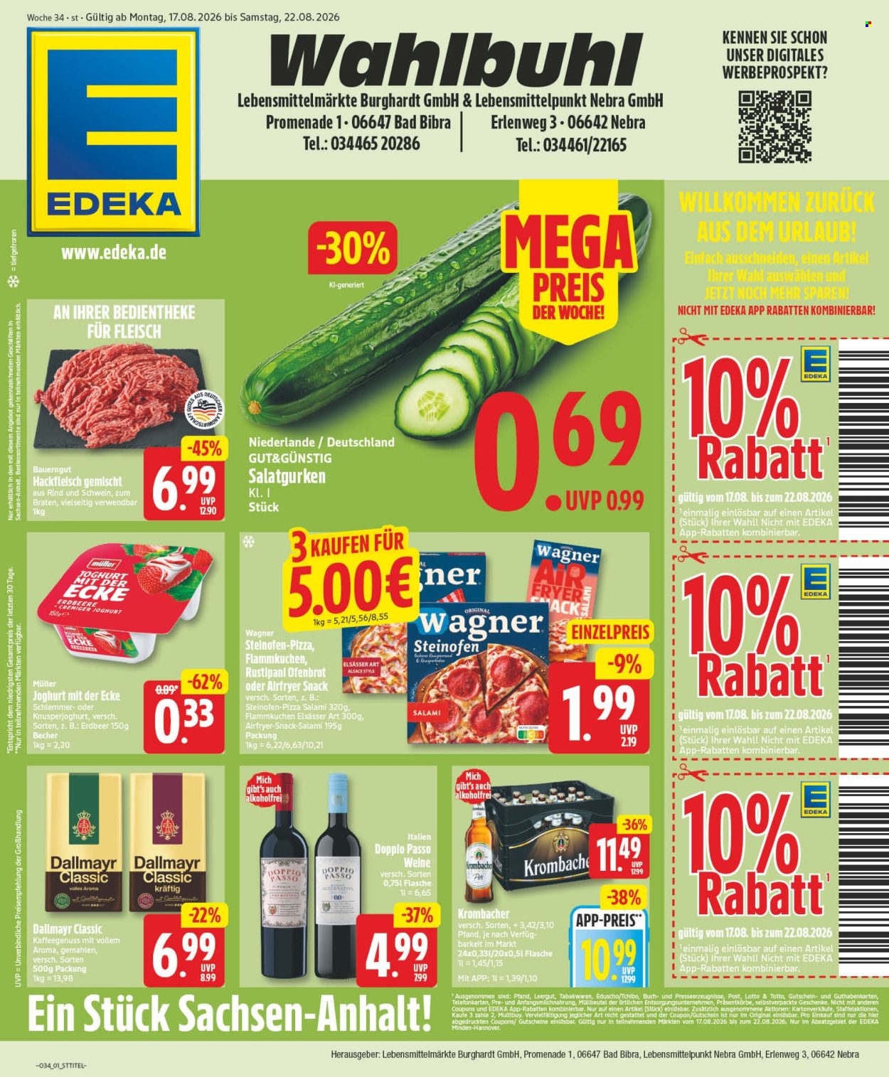 Edeka Prospekte  - 17.8.2026 - 22.8.2026. Seite 1