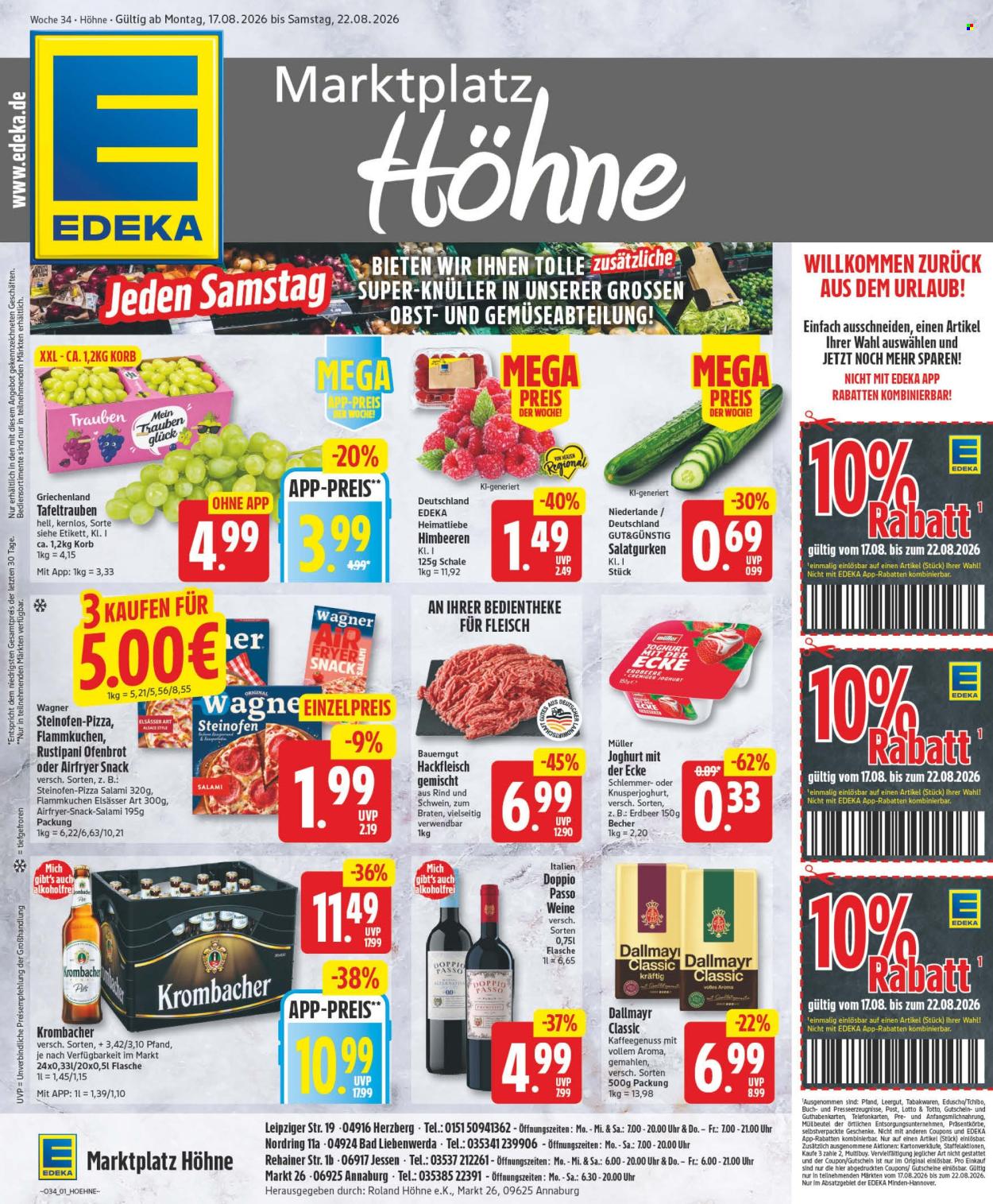 Edeka Prospekte  - 17.8.2026 - 22.8.2026. Seite 1