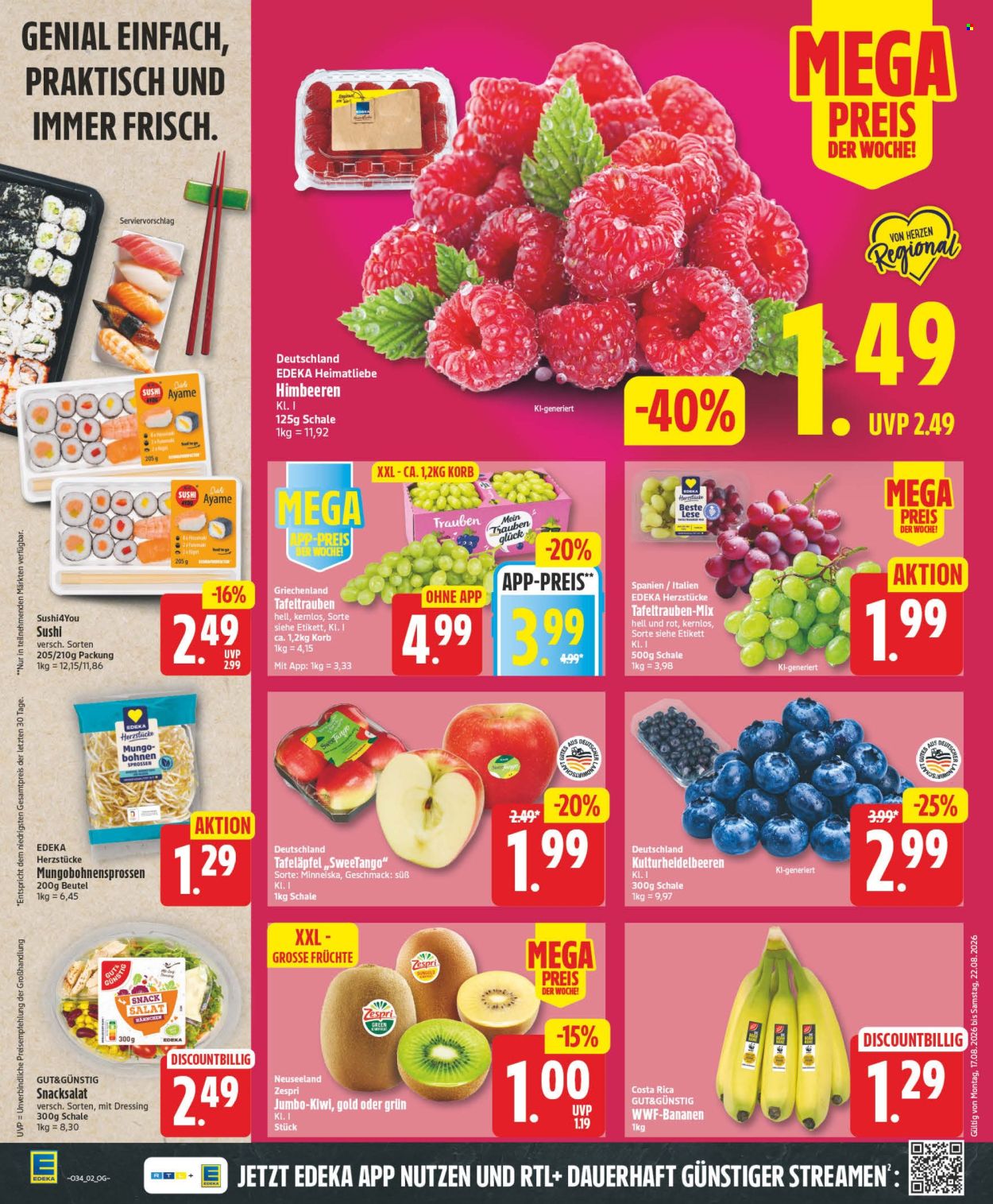 Edeka Prospekte  - 17.8.2026 - 22.8.2026. Seite 2