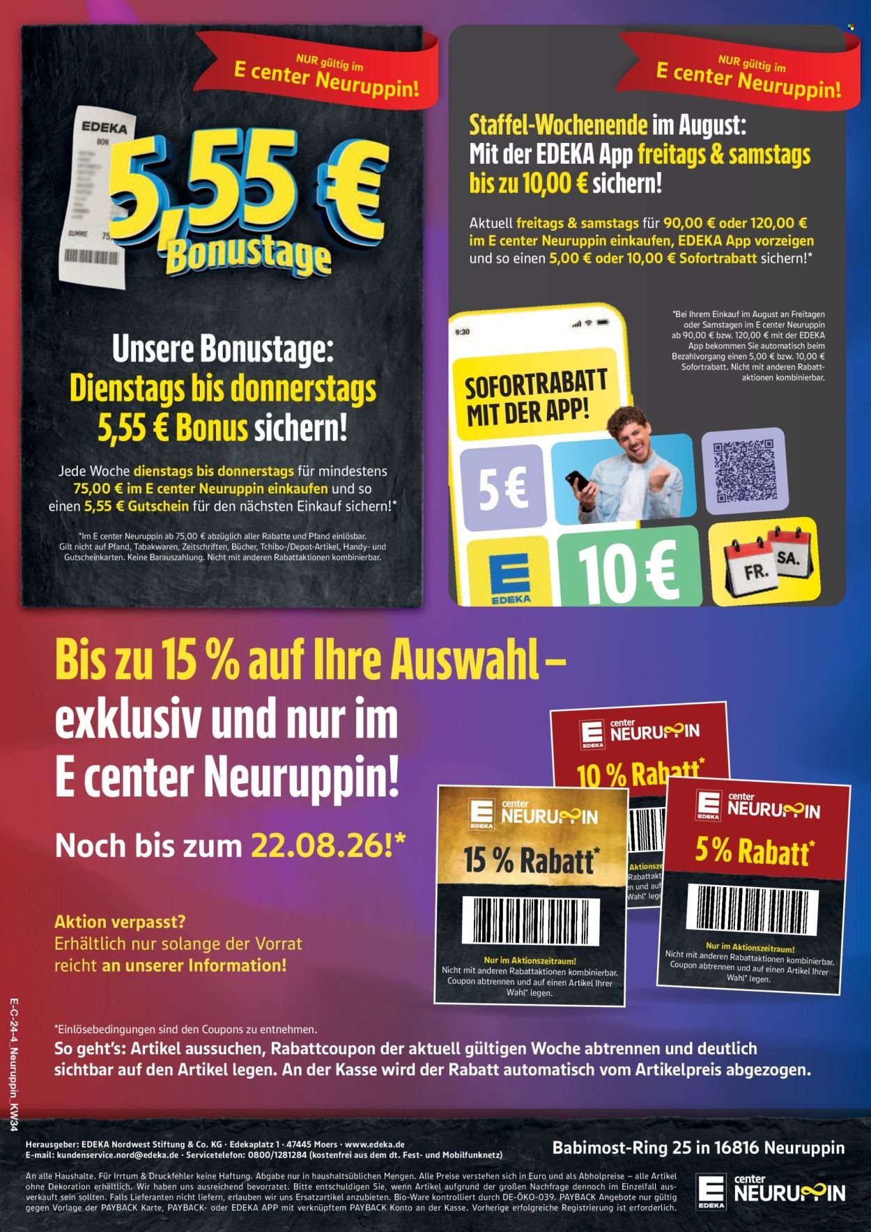 E center Prospekte  - 17.8.2026 - 22.8.2026. Seite 30