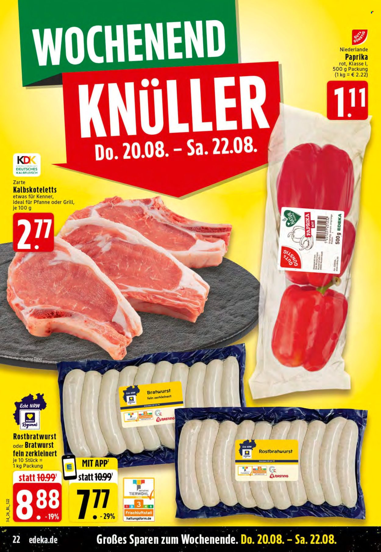 Edeka Prospekte  - 17.8.2026 - 22.8.2026. Seite 22