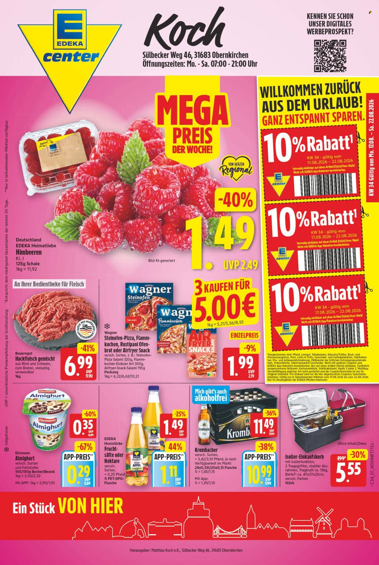 E center Prospekte  - 17.8.2026 - 22.8.2026. Seite 1