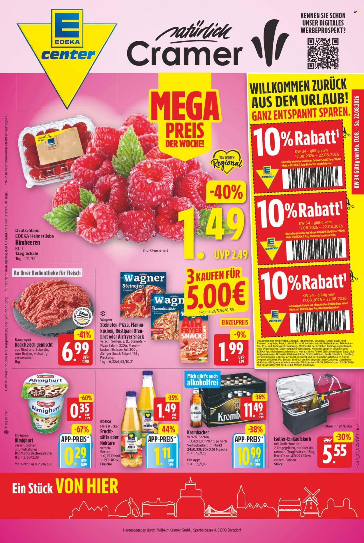 E center Prospekte  - 17.8.2026 - 22.8.2026. Seite 1