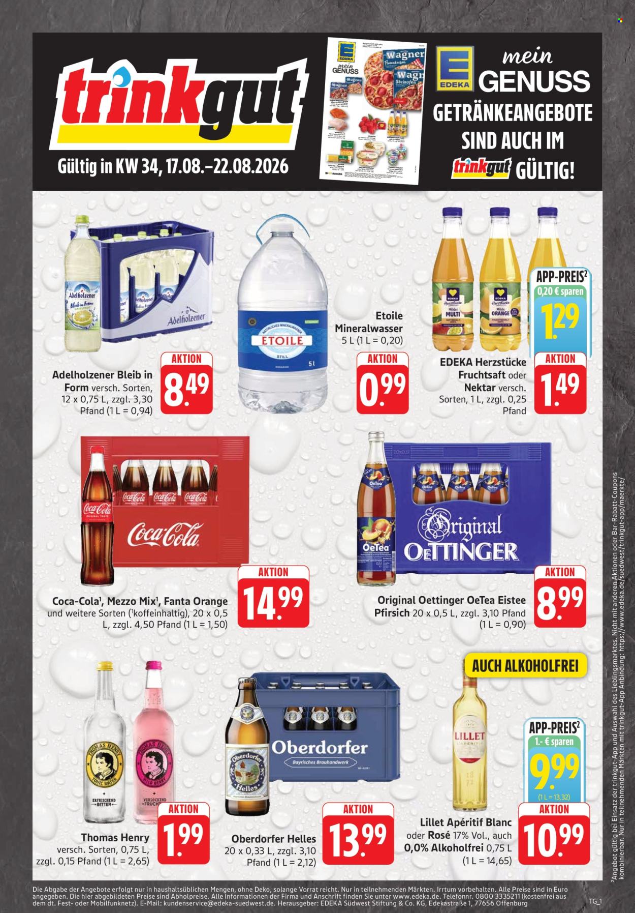 Edeka Prospekte  - 17.8.2026 - 22.8.2026. Seite 1