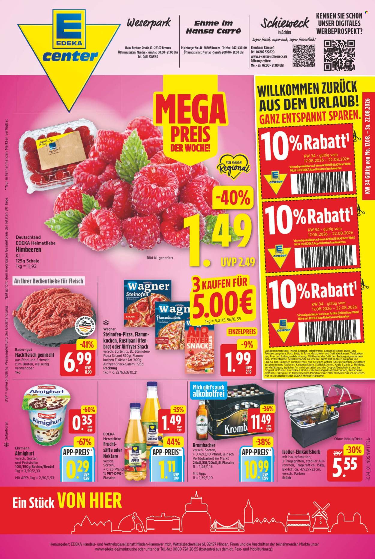 E center Prospekte  - 17.8.2026 - 22.8.2026. Seite 1