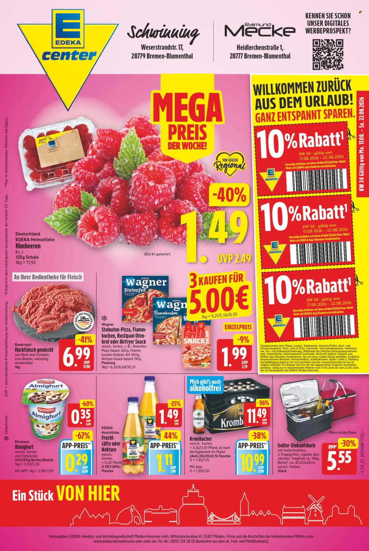 E center Prospekte  - 17.8.2026 - 22.8.2026. Seite 1