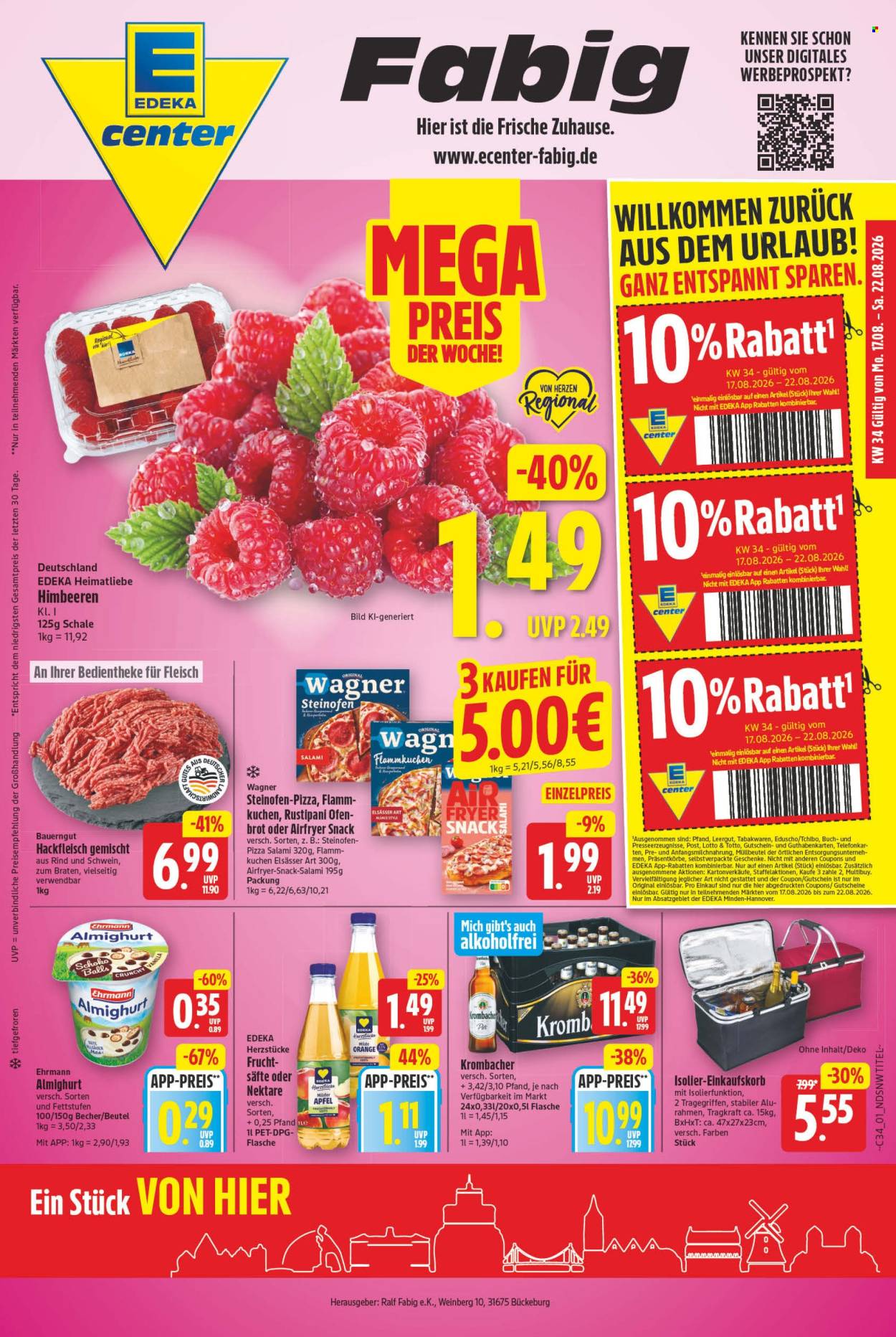 E center Prospekte  - 17.8.2026 - 22.8.2026. Seite 1