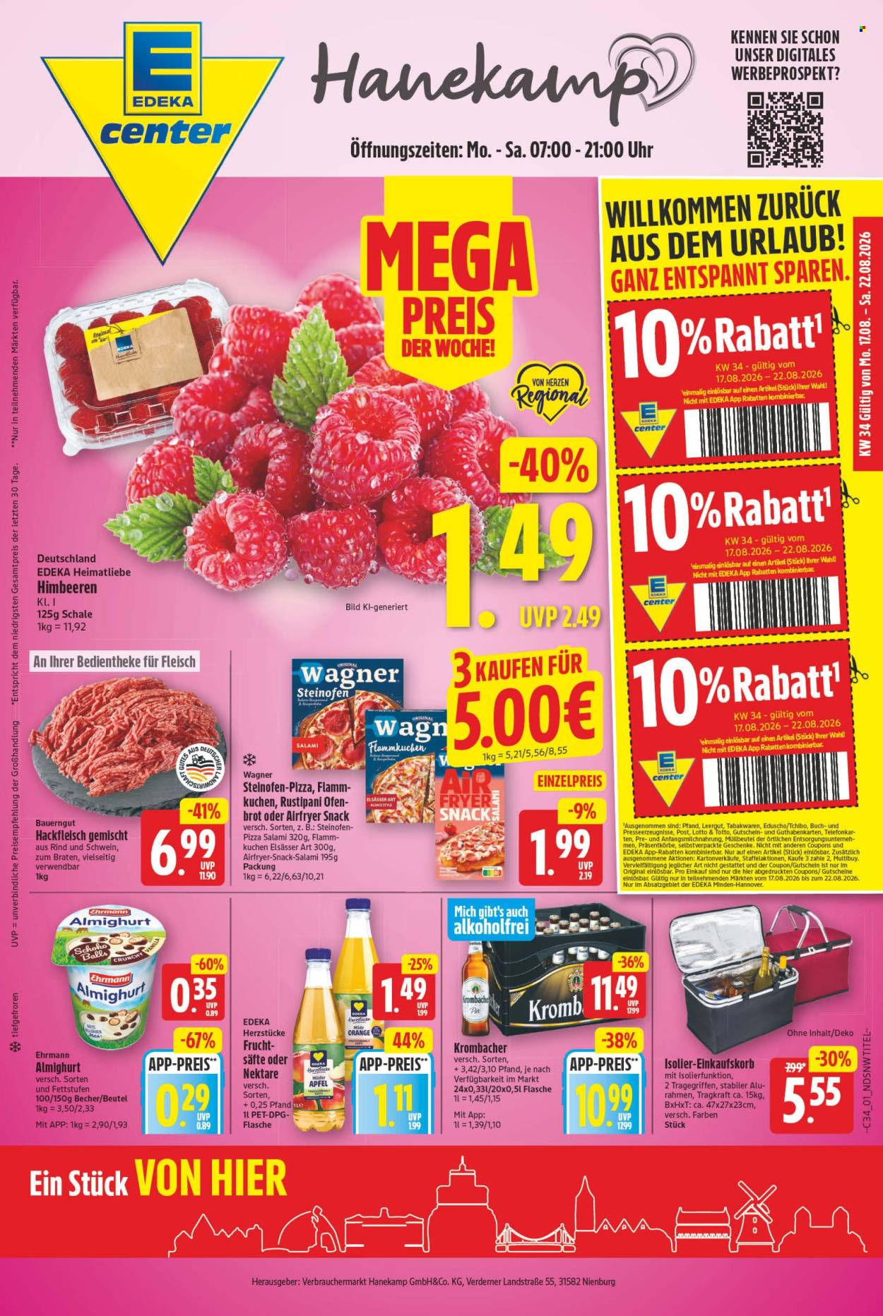 E center Prospekte  - 17.8.2026 - 22.8.2026. Seite 1