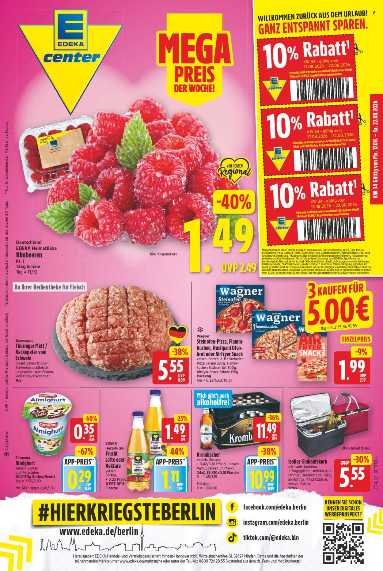 E center Prospekte  - 17.8.2026 - 22.8.2026. Seite 1